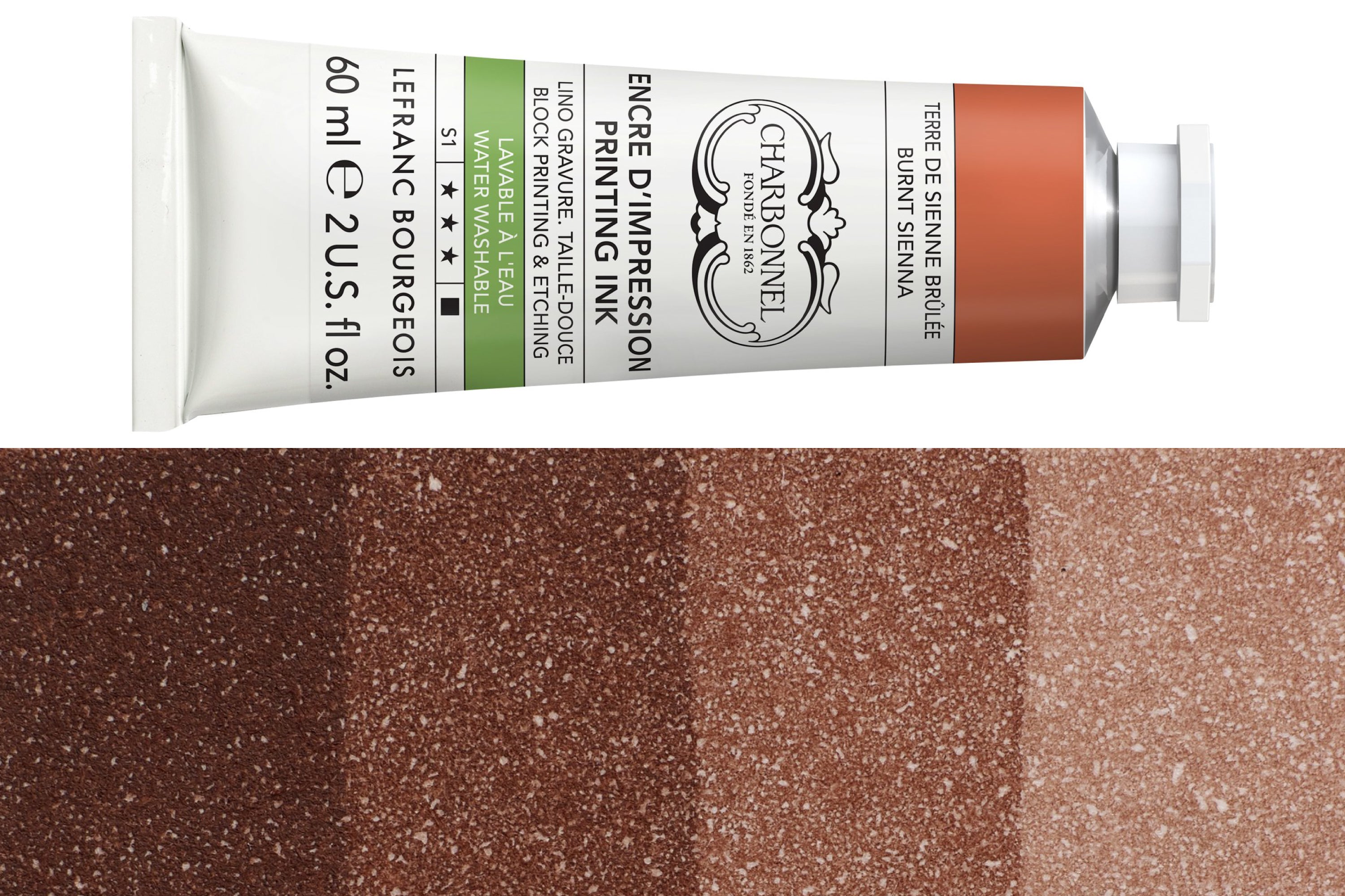 Water-Washable Oil-Based Printmaking Ink, Burnt Sienna