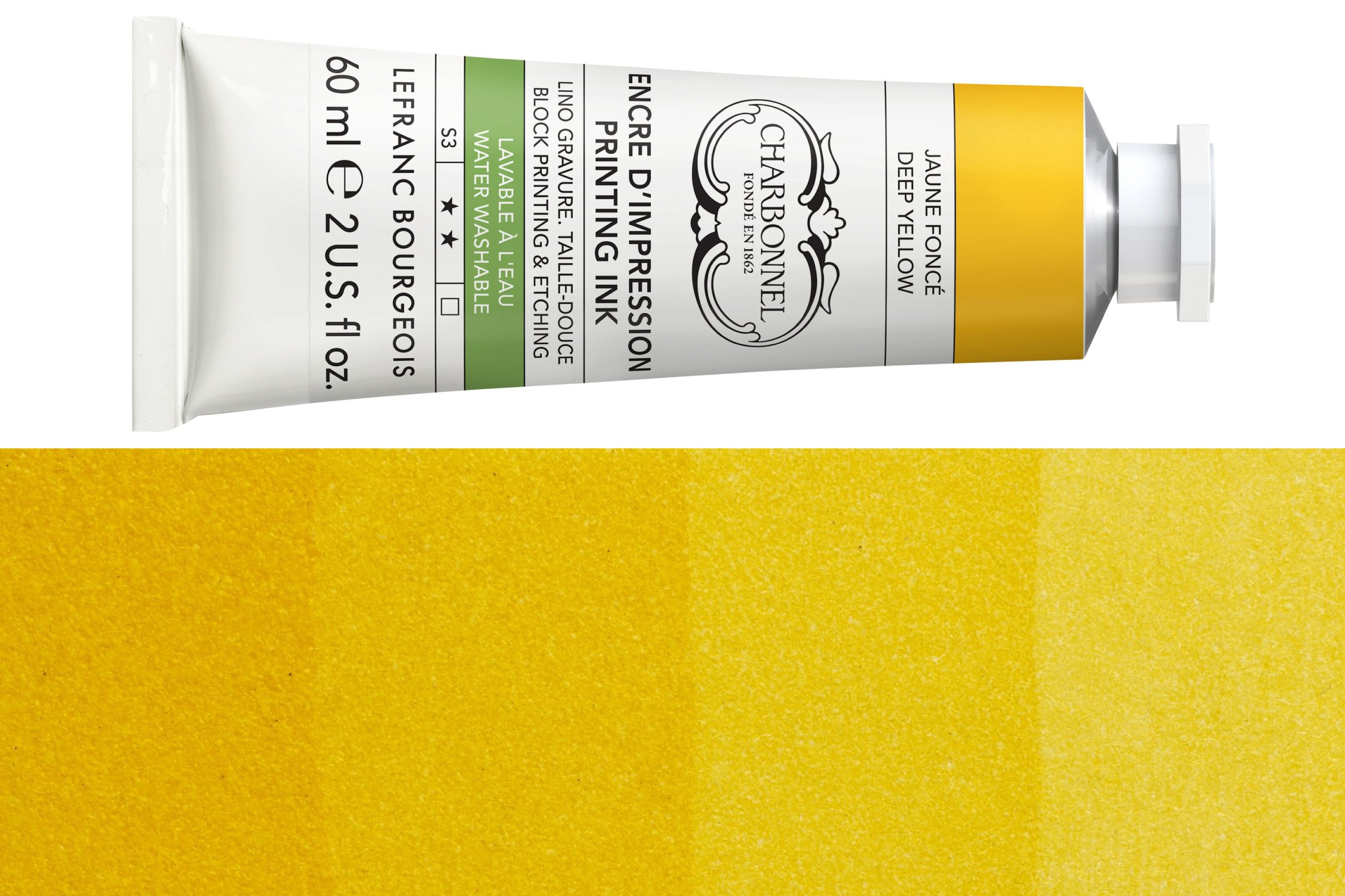 Water-Washable Oil-Based Printmaking Ink, Deep Yellow