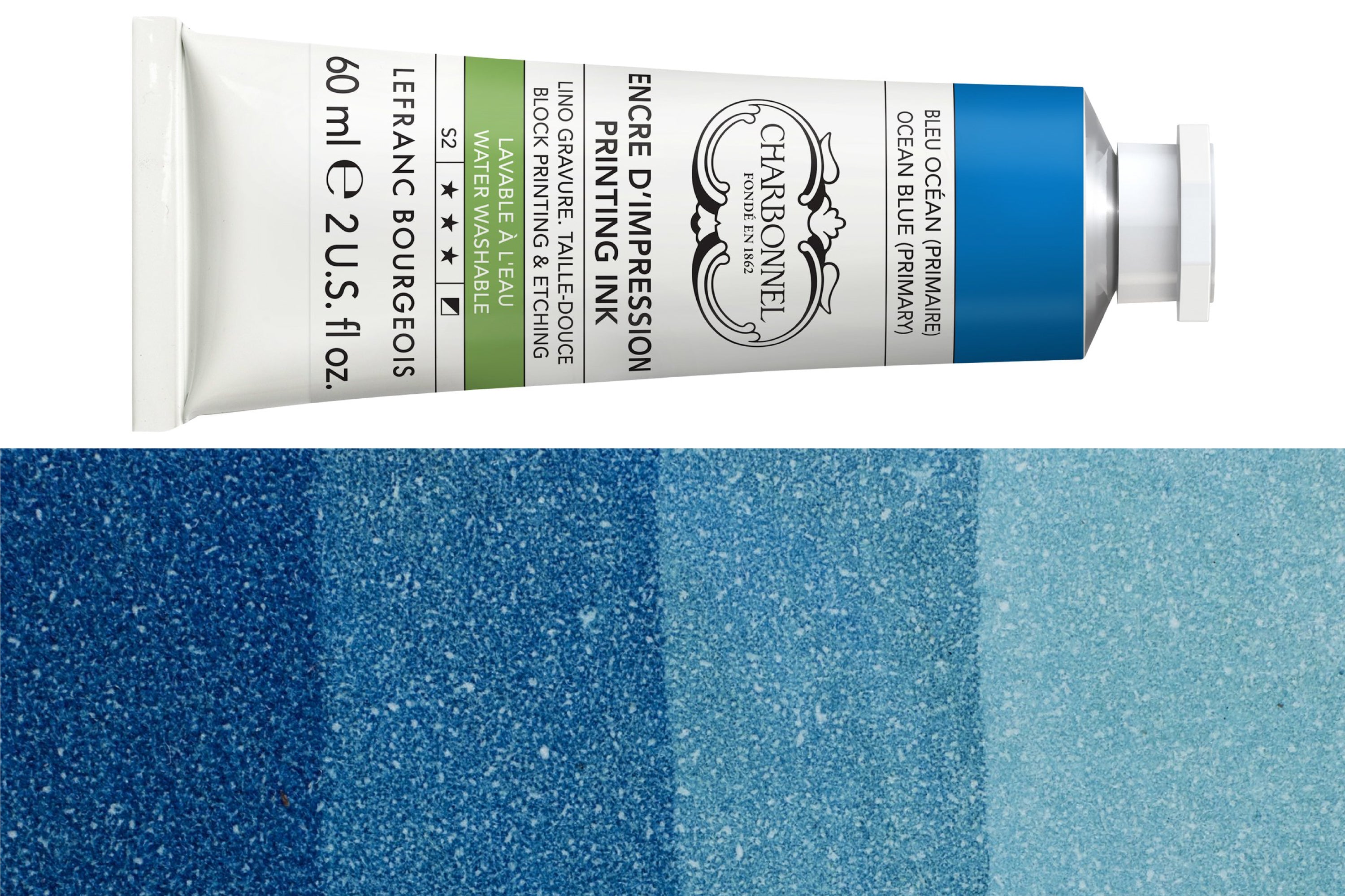 Water-Washable Oil-Based Printmaking Ink, Ocean Blue