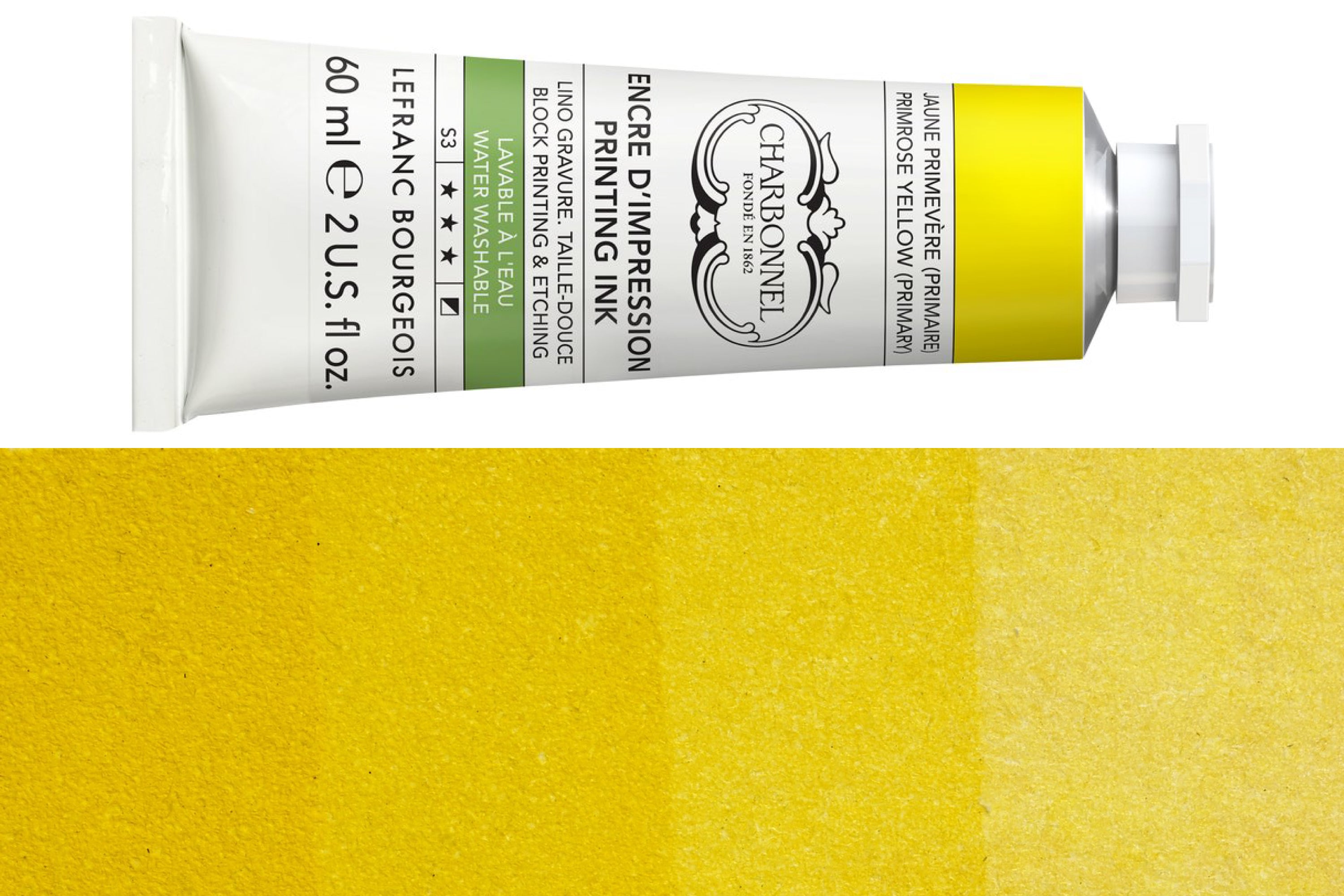 Water-Washable Oil-Based Printmaking Ink, Primrose Yellow
