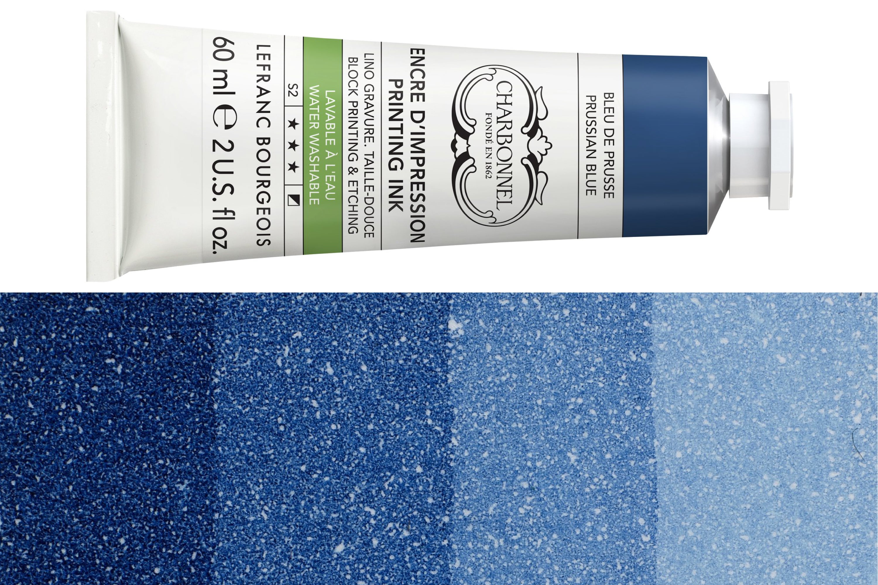Water-Washable Oil-Based Printmaking Ink, Prussian Blue