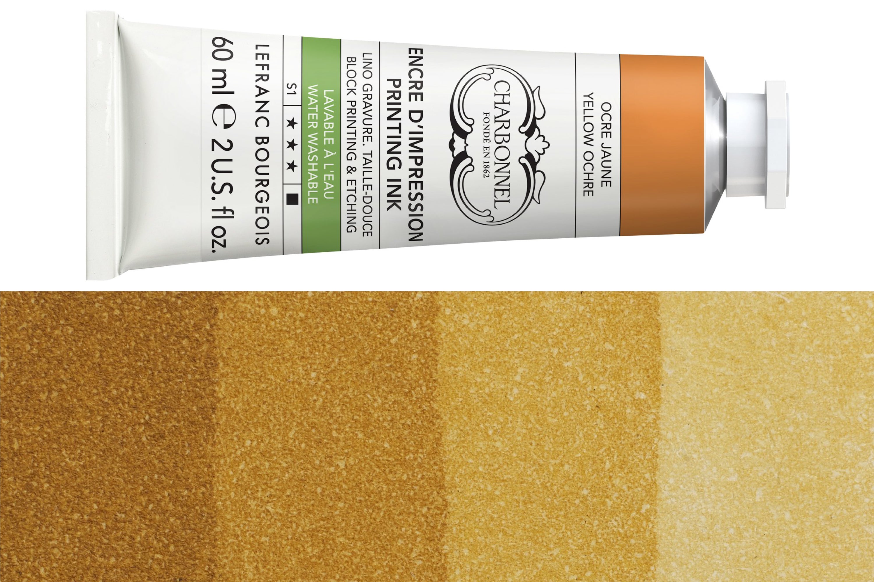 Water-Washable Oil-Based Printmaking Ink, Yellow Ochre