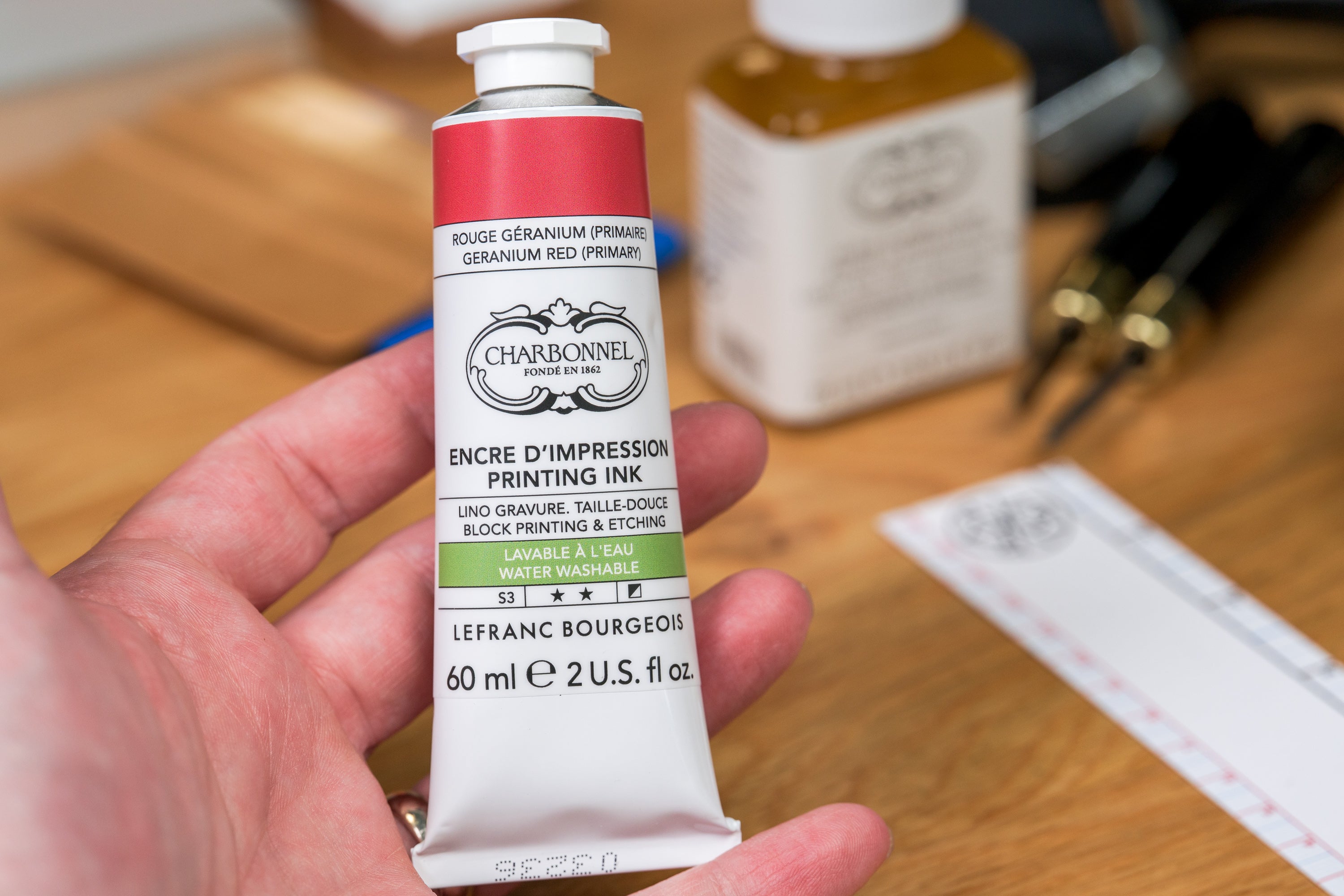 Water-Washable Oil-Based Printmaking Ink, Bistre