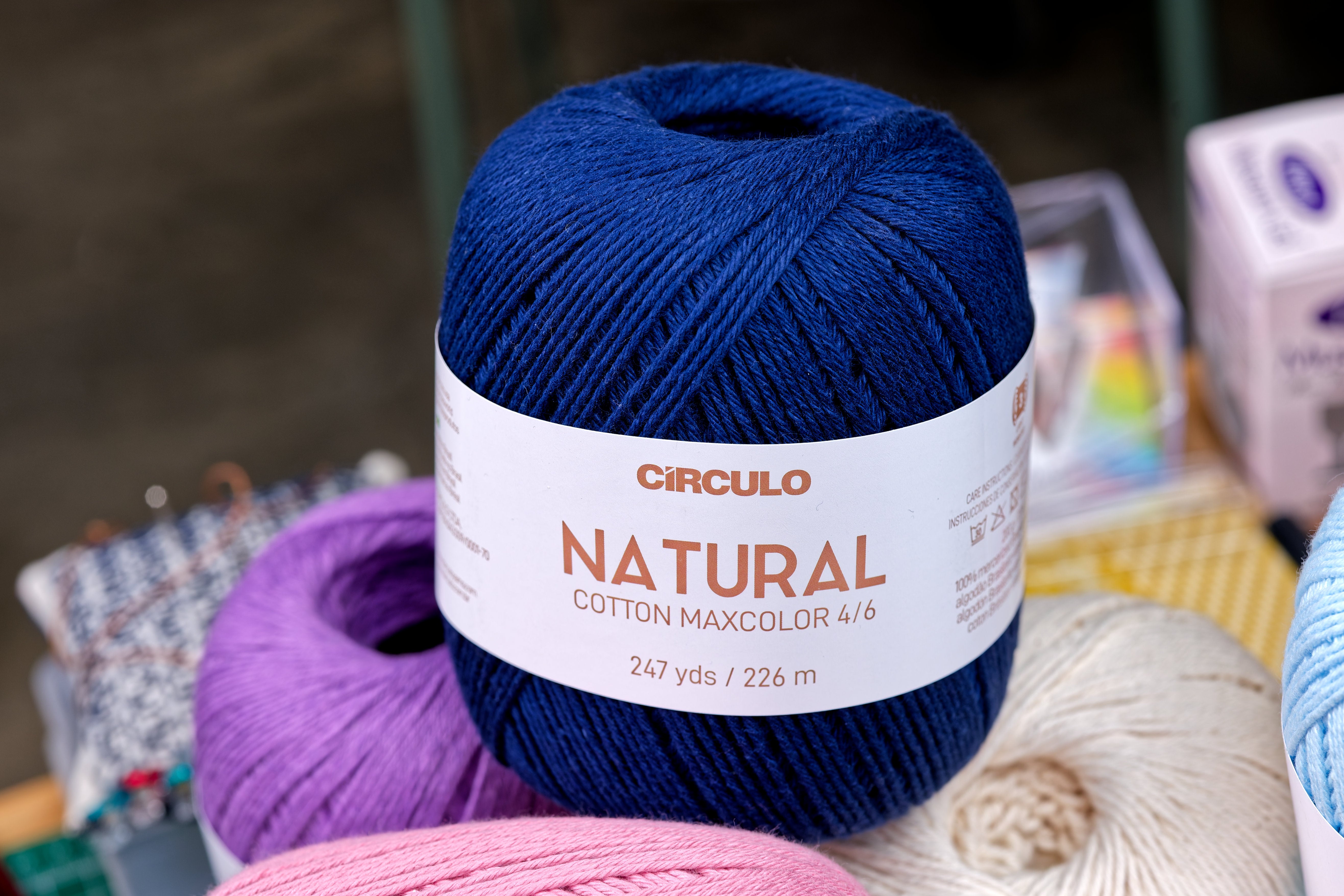 Natural Cotton Maxcolor 4/6 Yarn, #7625 Chestnut