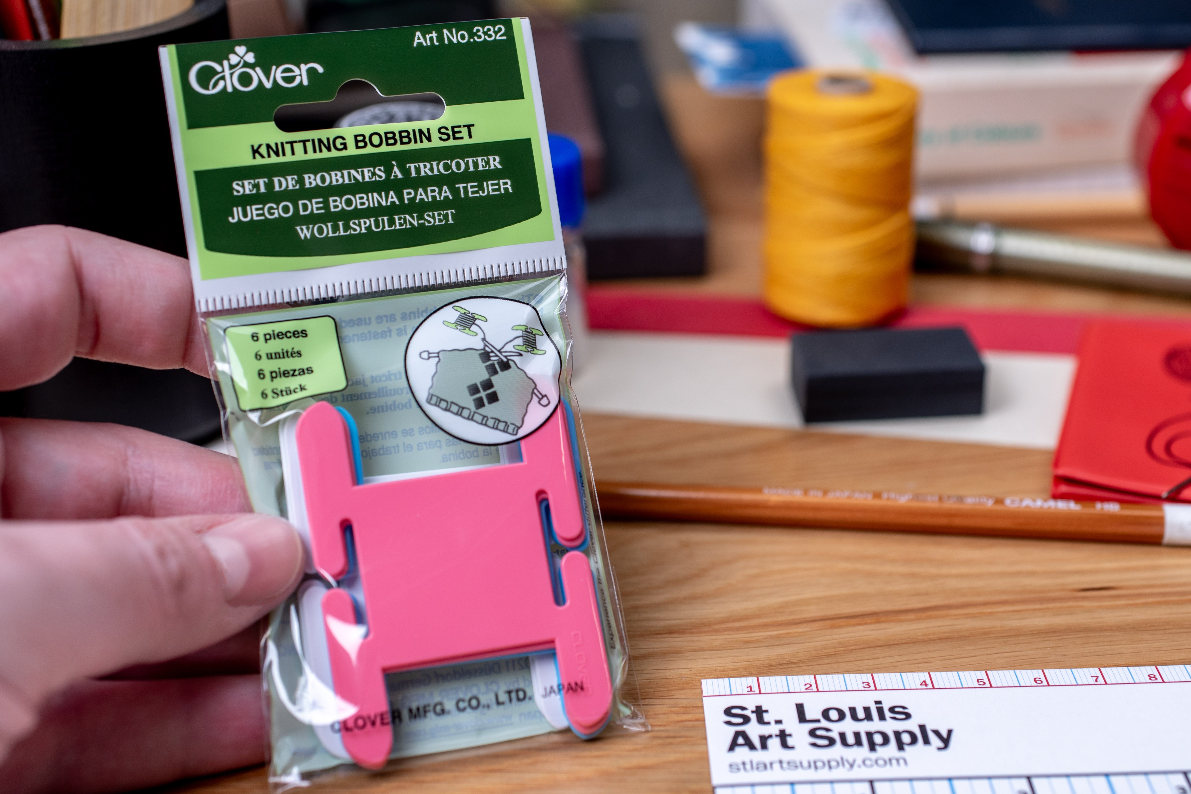 Jumbo Flat Knitting Bobbins, Set of 6