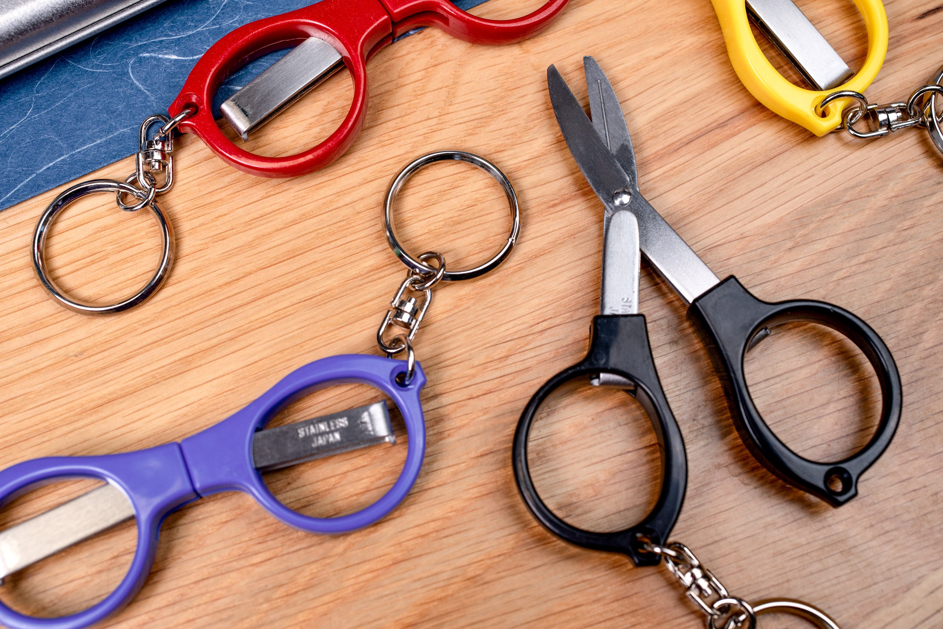 Folding Keychain Scissors, Stainless Steel