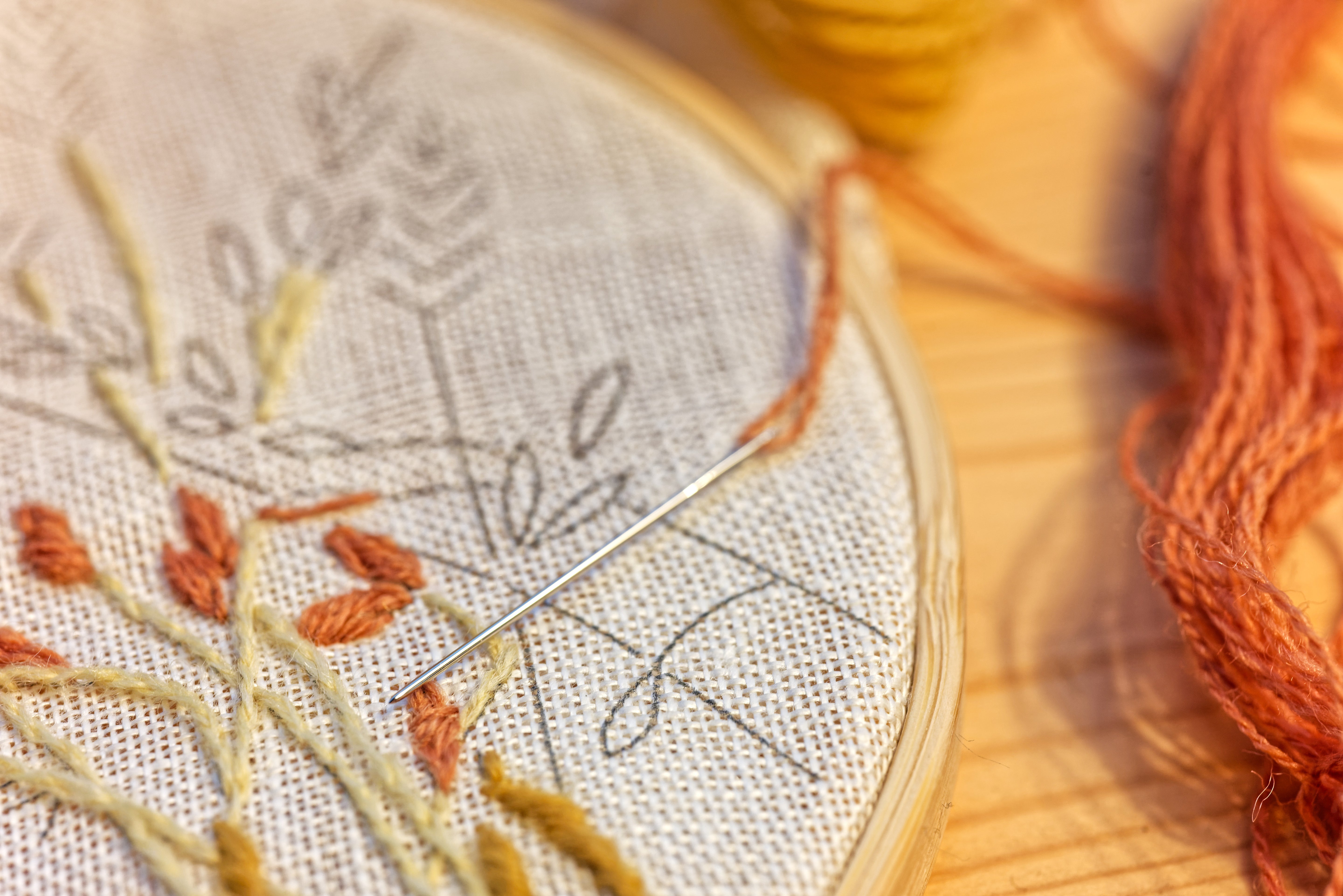 Eco Vita Wool Embroidery Kit, "Wheat"