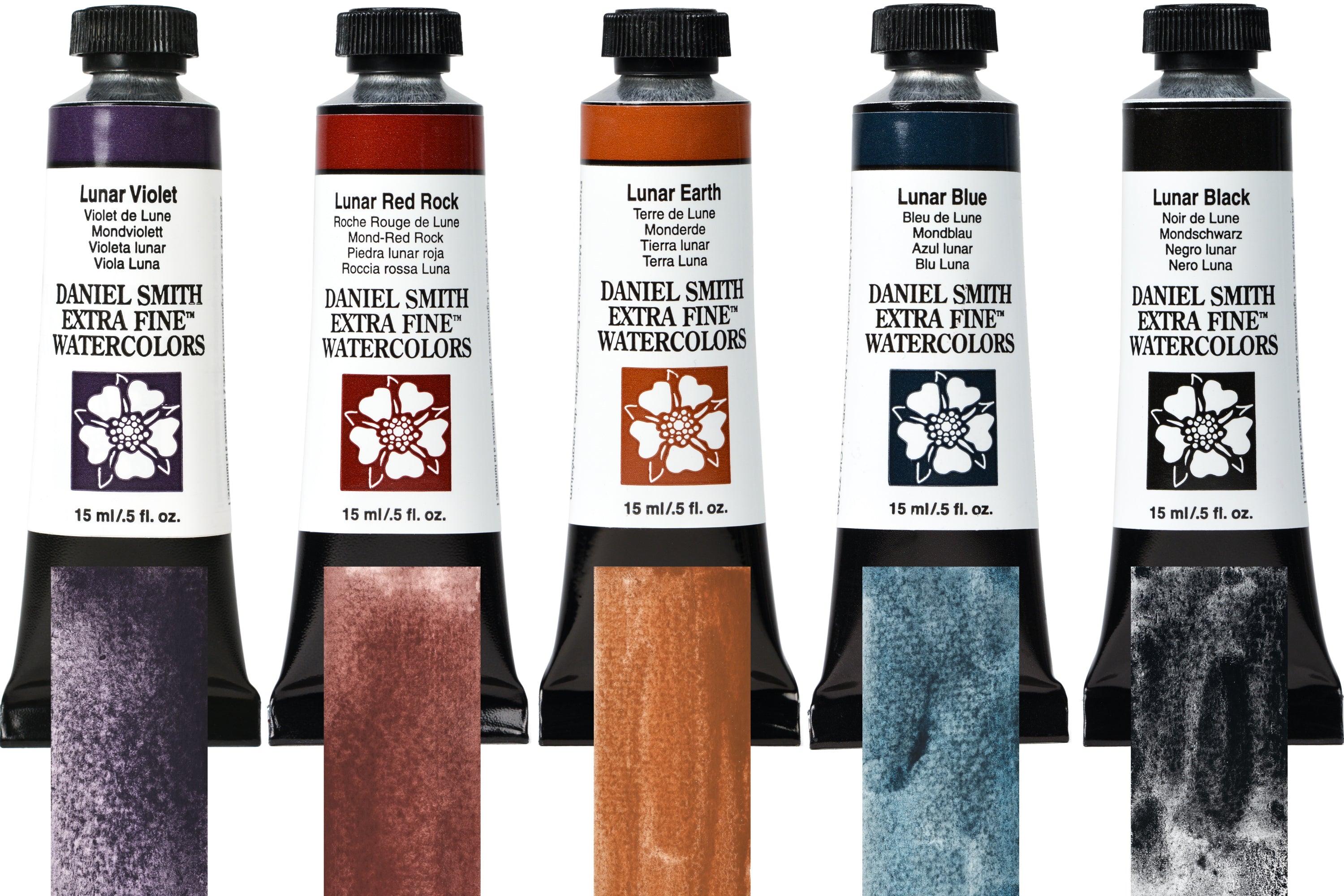 Daniel Smith Extra Fine Watercolor, Lunar Colors Bundle, 15 mL