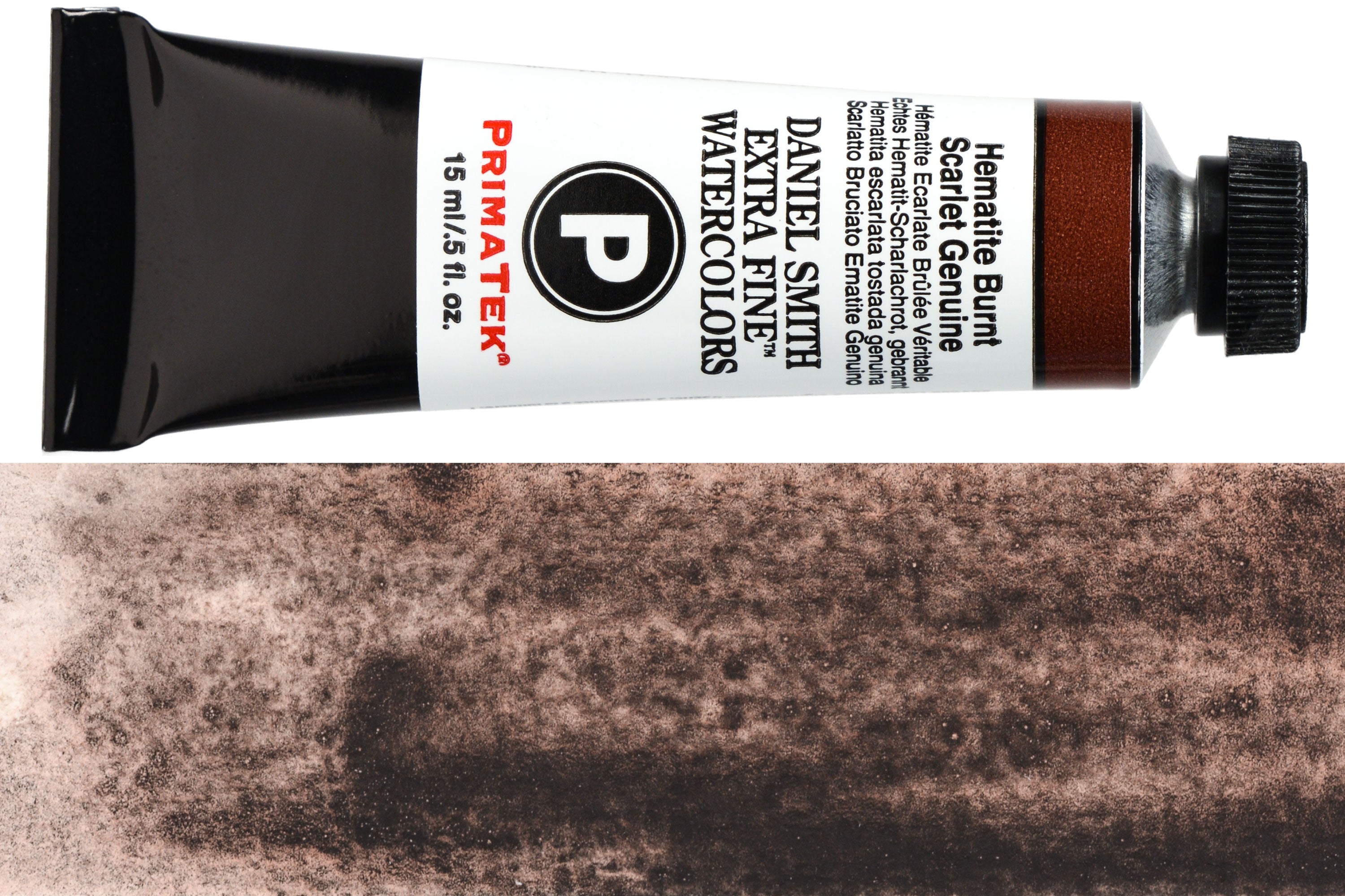 Daniel Smith Extra Fine Watercolor, 15 mL, Hematite Burnt Scarlet Genuine