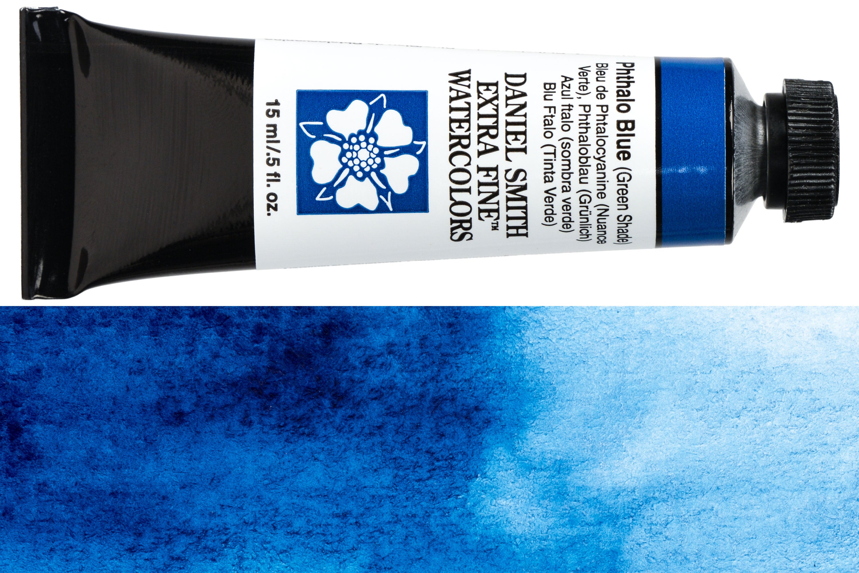 Daniel Smith Extra Fine Watercolor, 15 mL, Phthalo Blue (Green Shade)