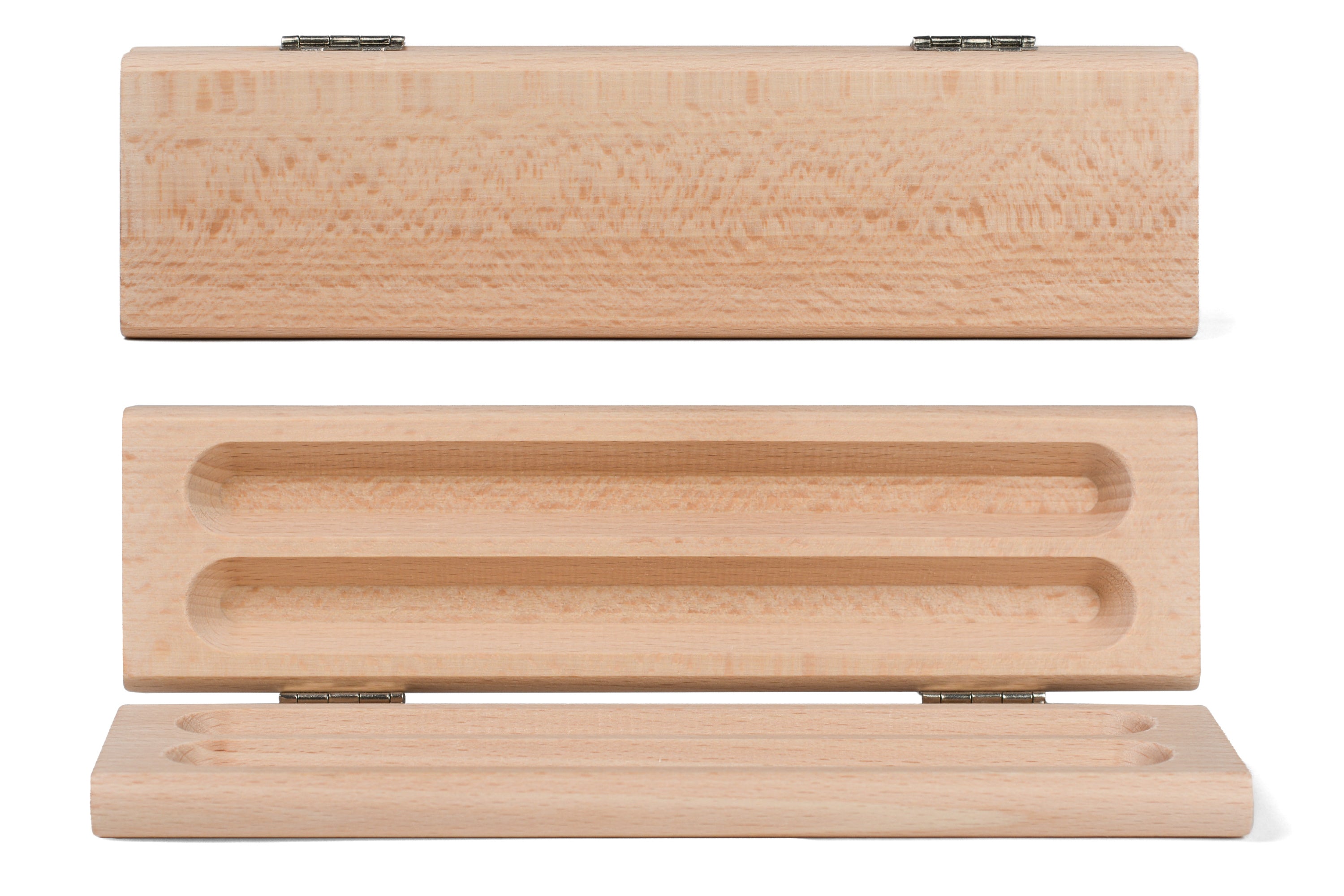 Double Beechwood Pen Case