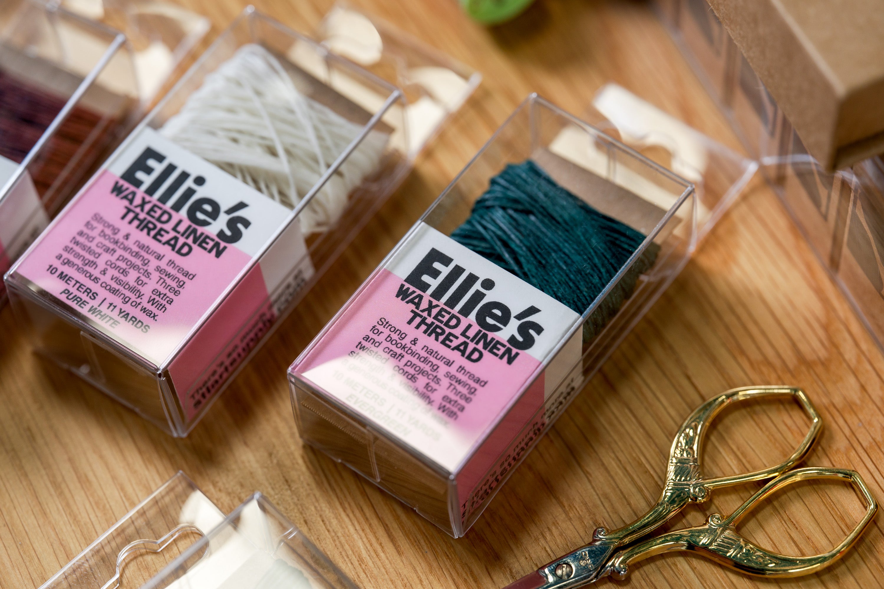 Waxed Linen Thread, Four-Ply, Evergreen