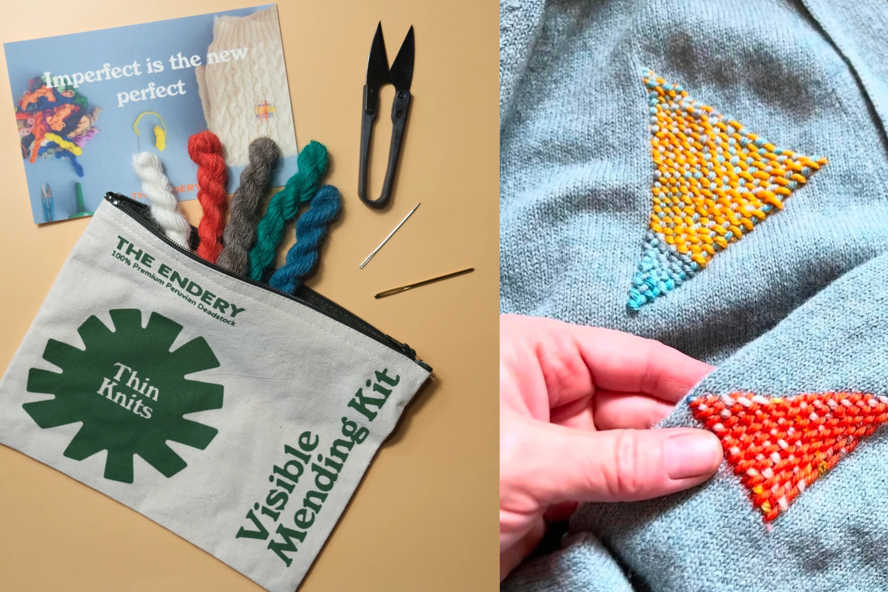 Visible Mending Starter Kit, Thin Knits