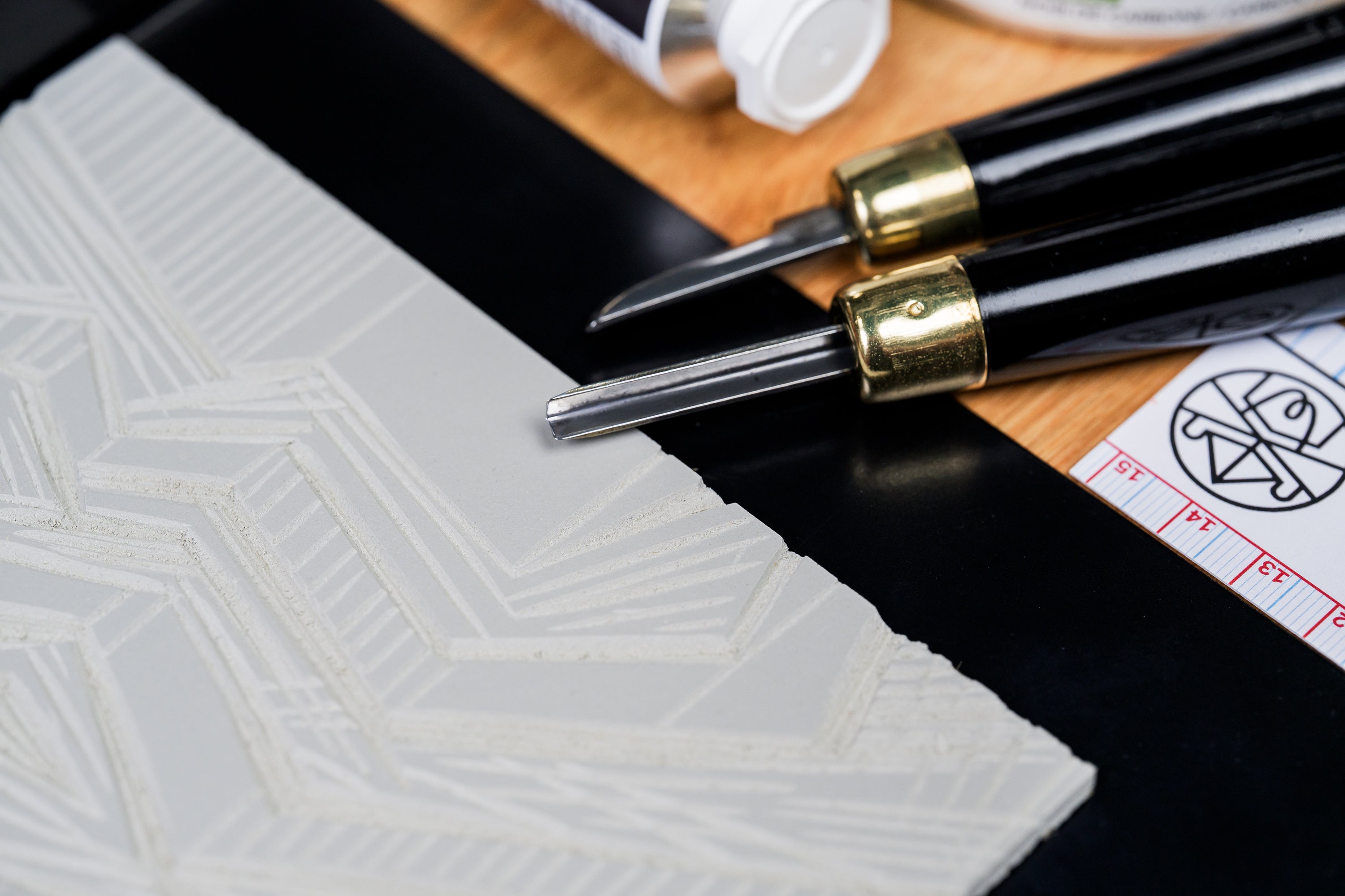 Unmounted Grey Linoleum Sheets, Pack of 2