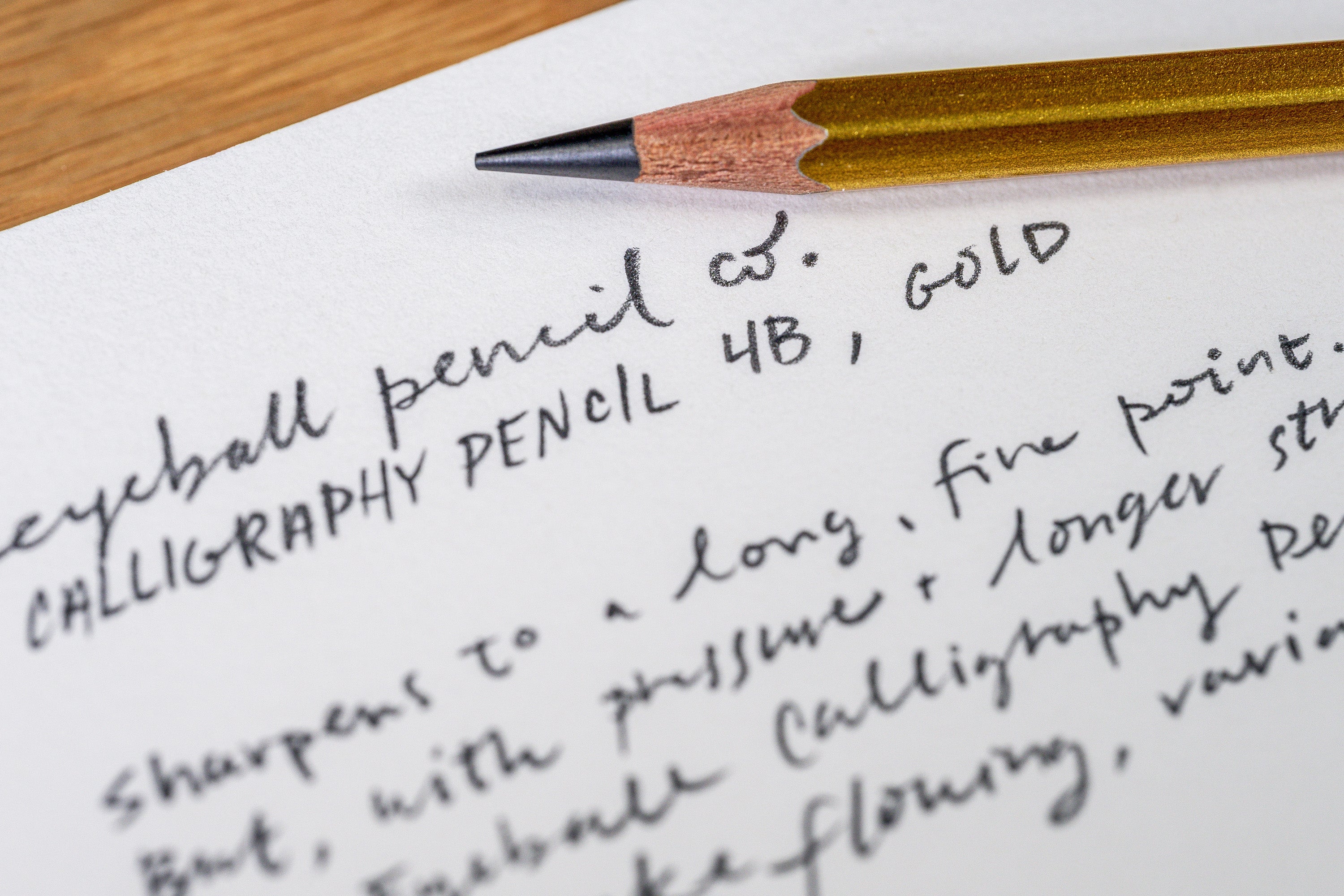 Calligraphy Pencil, 4B, Gold