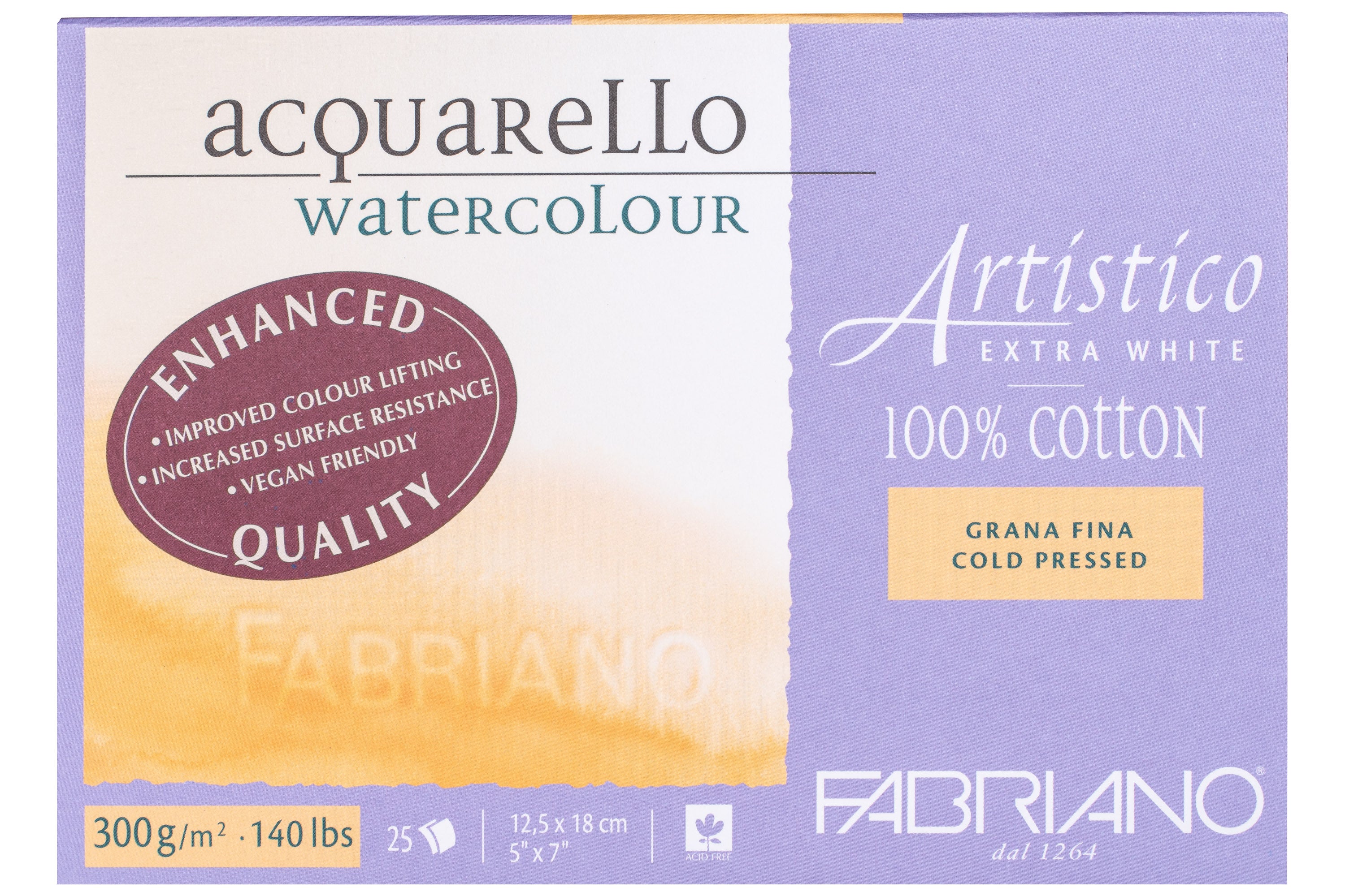 Fabriano Artistico Watercolor Blocks, Extra White