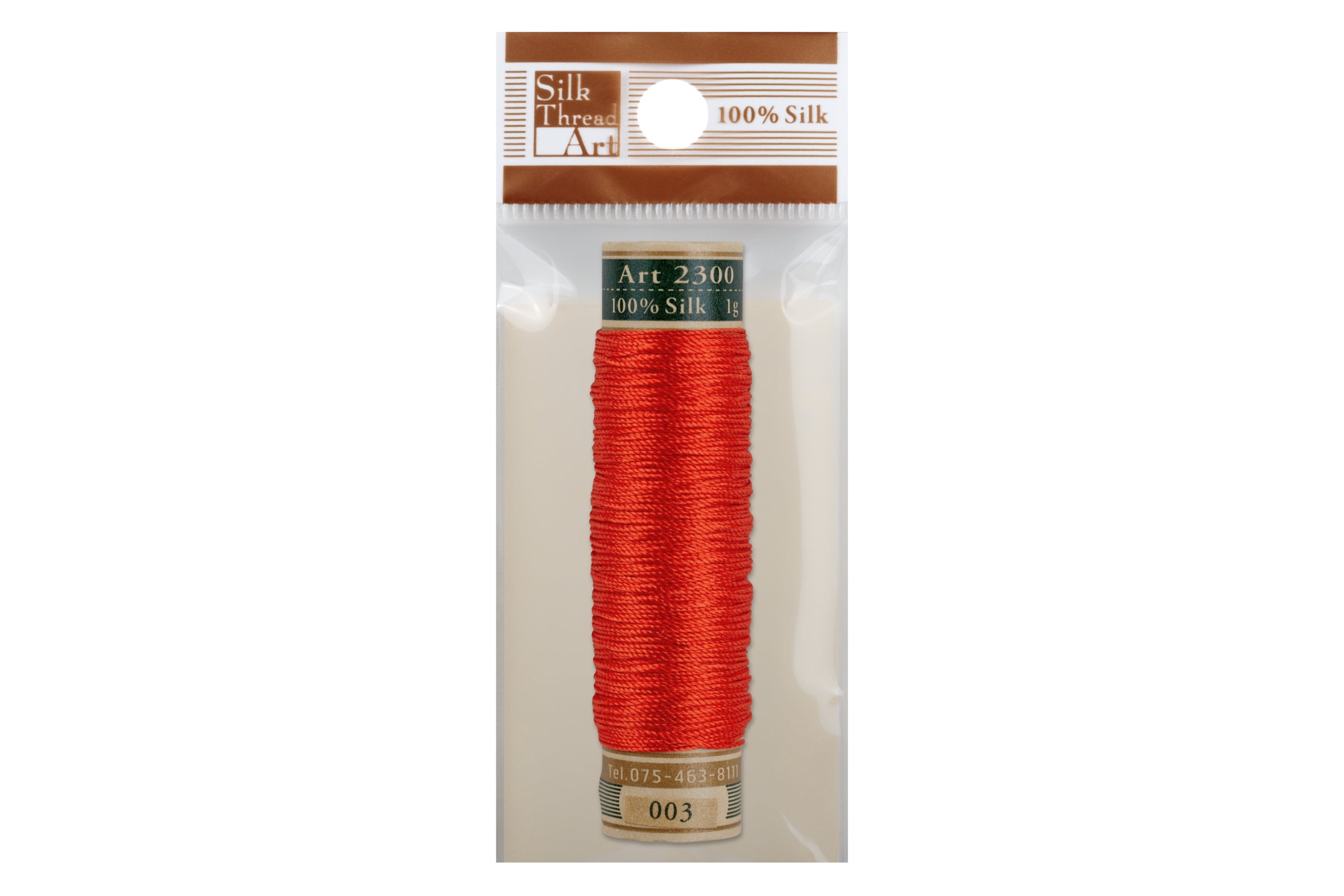三原順　All Color Works Silk Art Thread, #003 Vermilion – St. Louis Art Supply