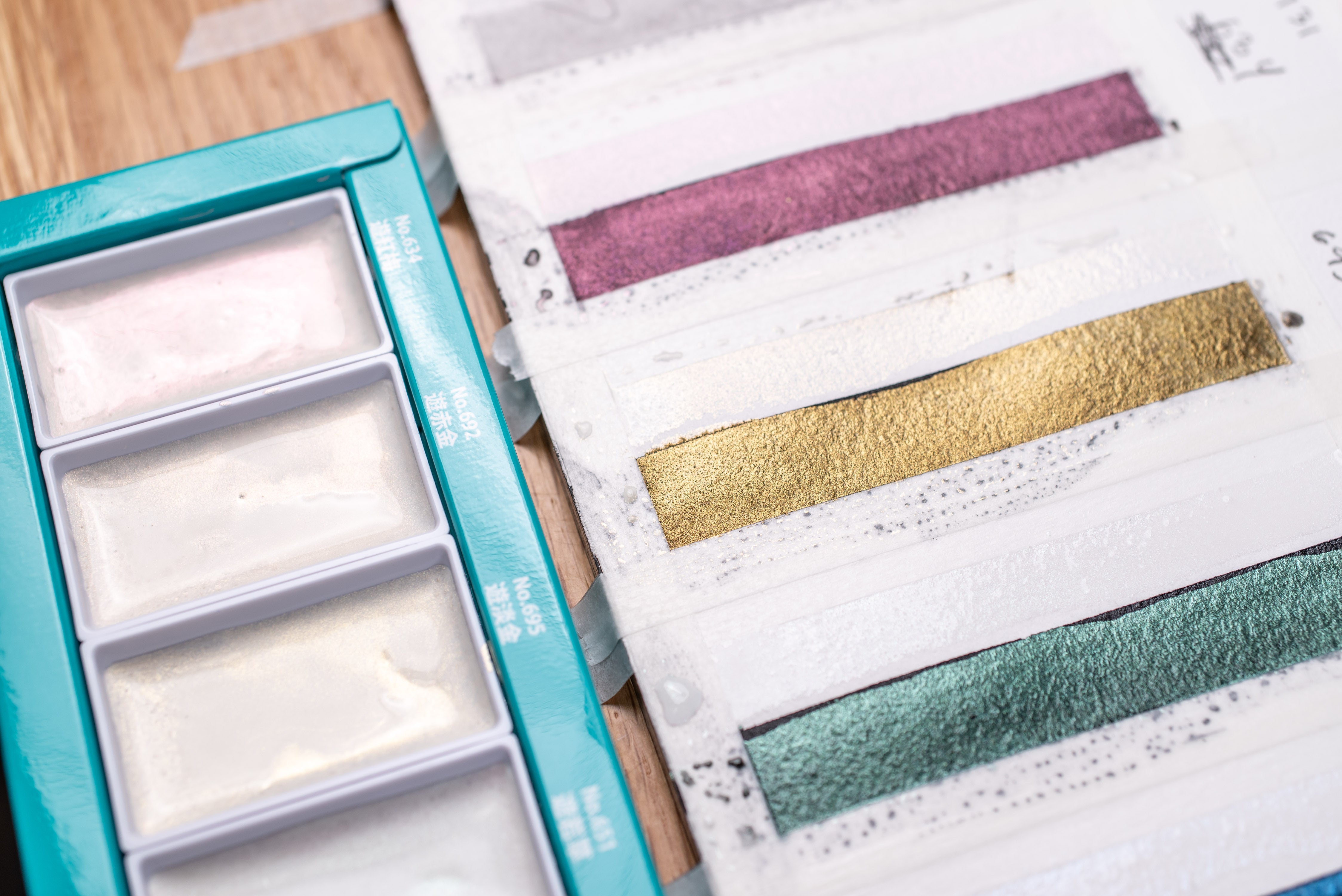 Gansai Tambi Watercolors, #692 Opal Copper