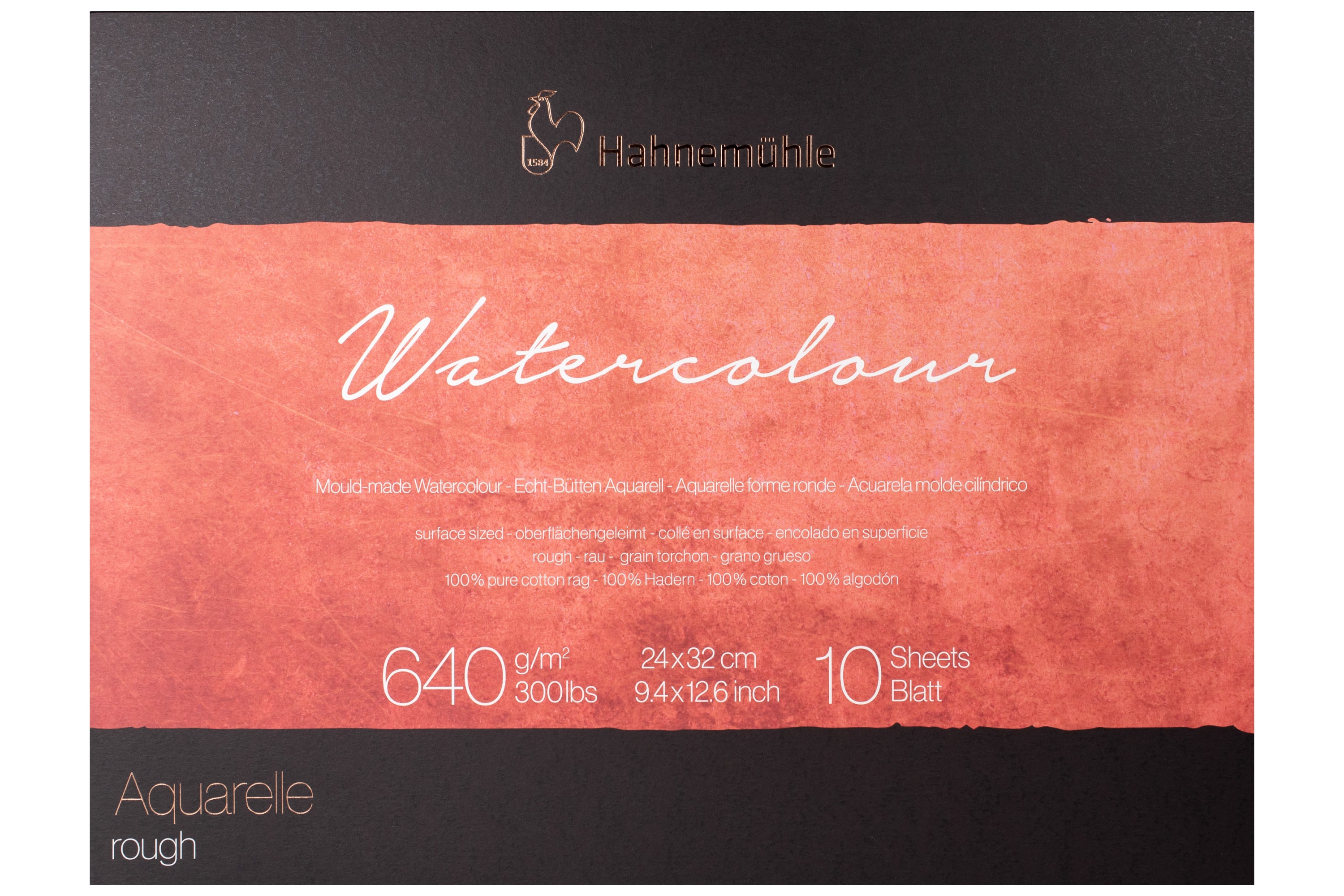 Hahnemühle Collection Watercolor Block, Heavyweight Rough, 9.4" x 12.6"