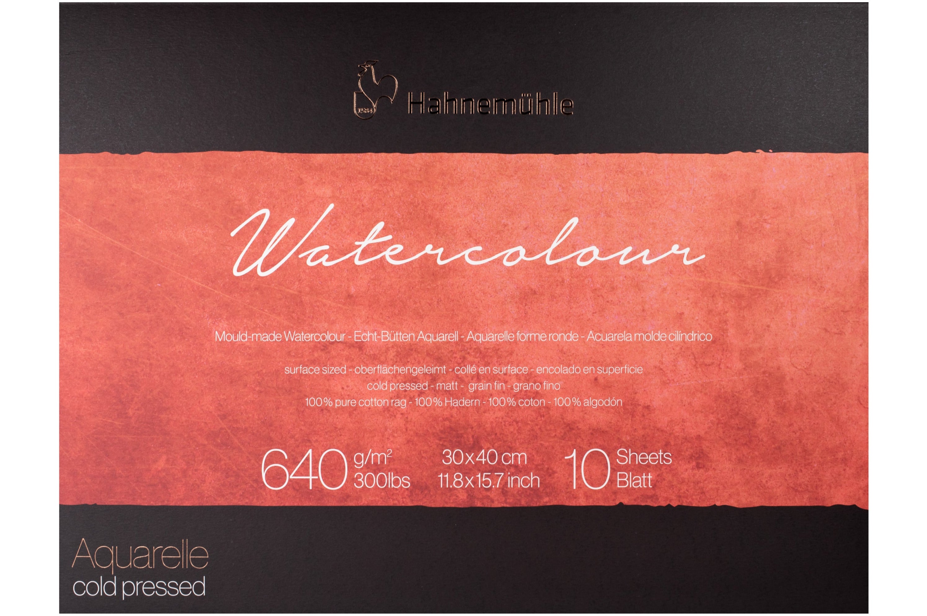 Hahnemühle Collection Watercolor Block, Heavyweight Cold Press, 11.8" x 15.7"