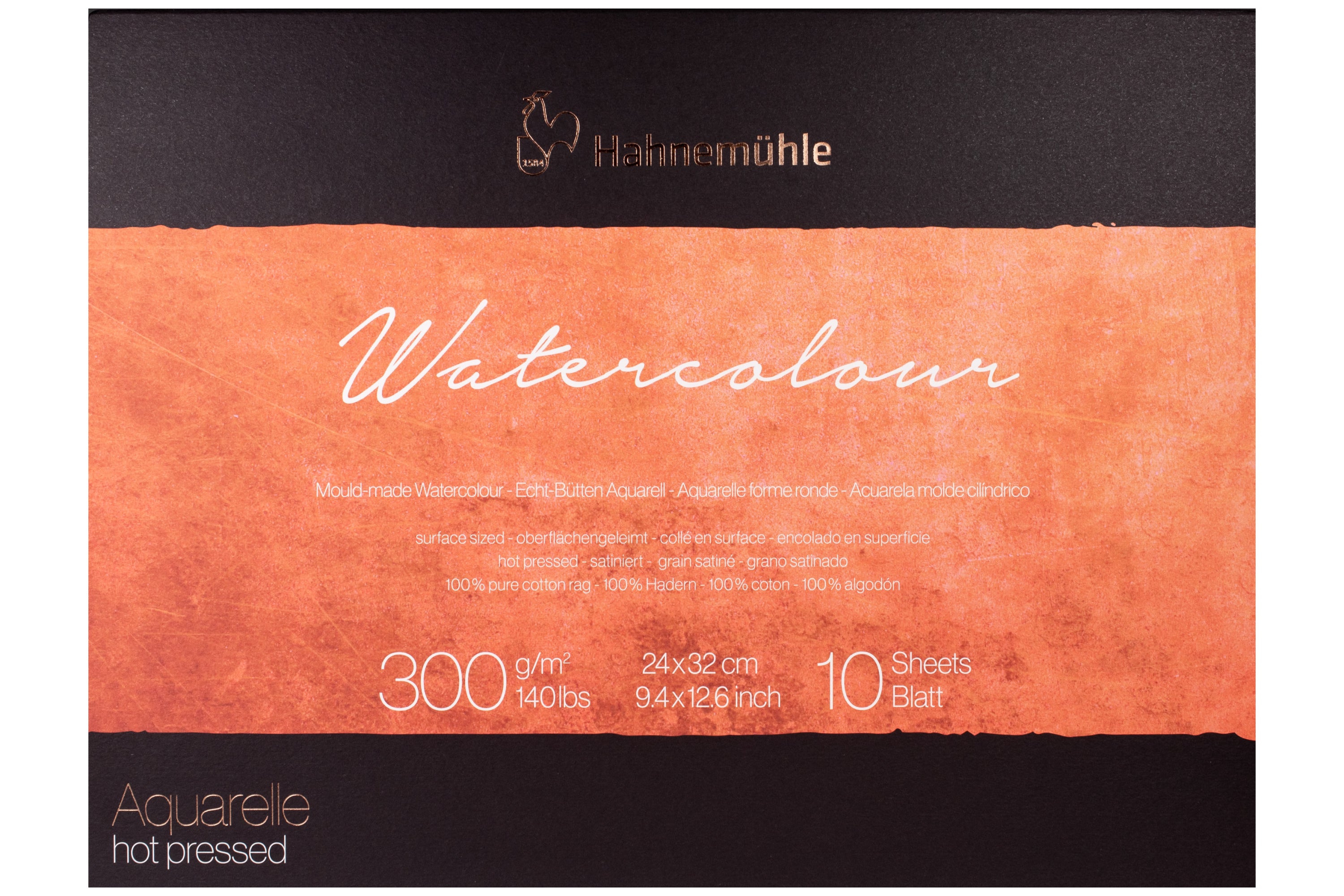 Hahnemühle Collection Watercolor Block, Hot Press, 9.4" x 12.6"