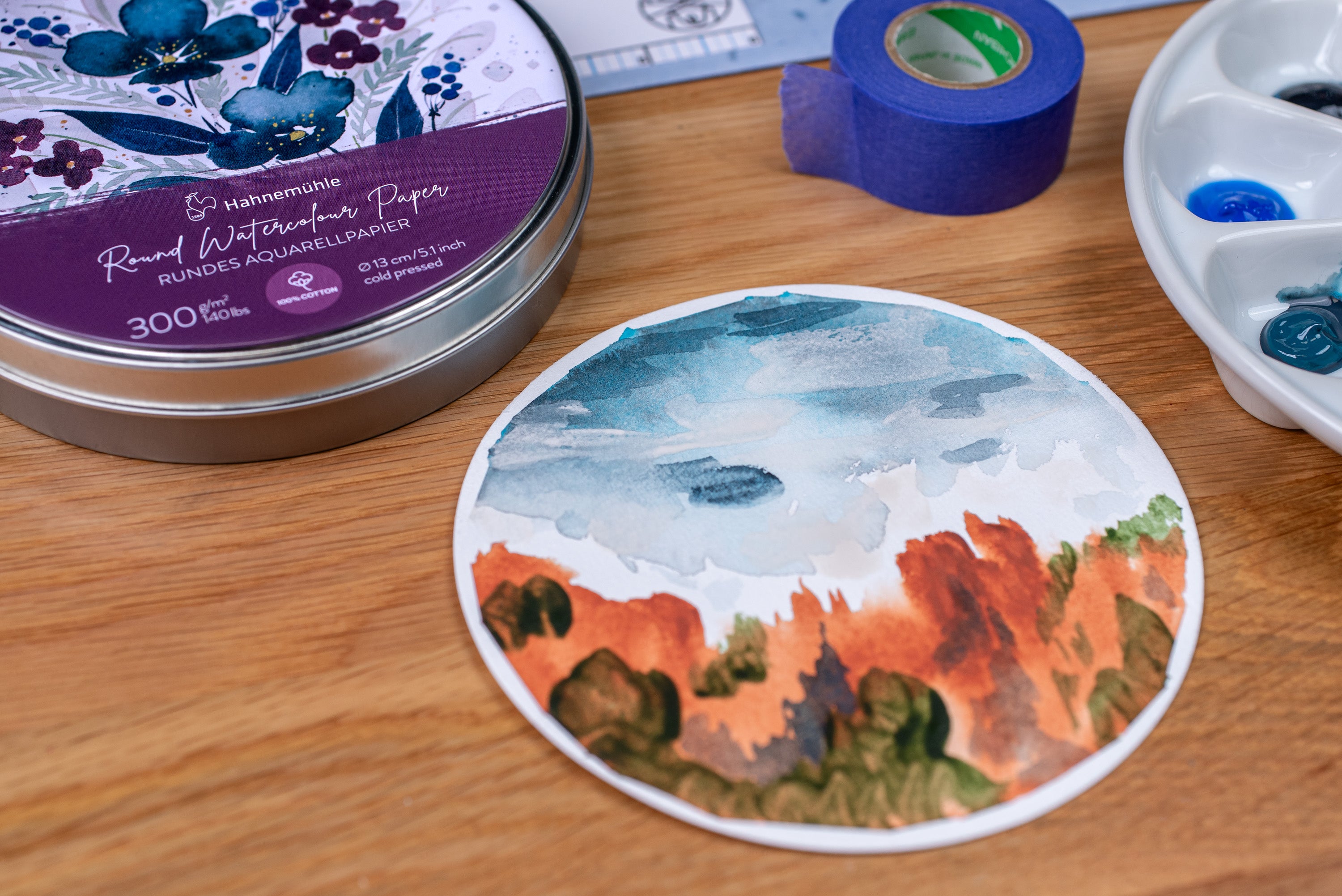 Round Watercolor Paper, 100% Cotton