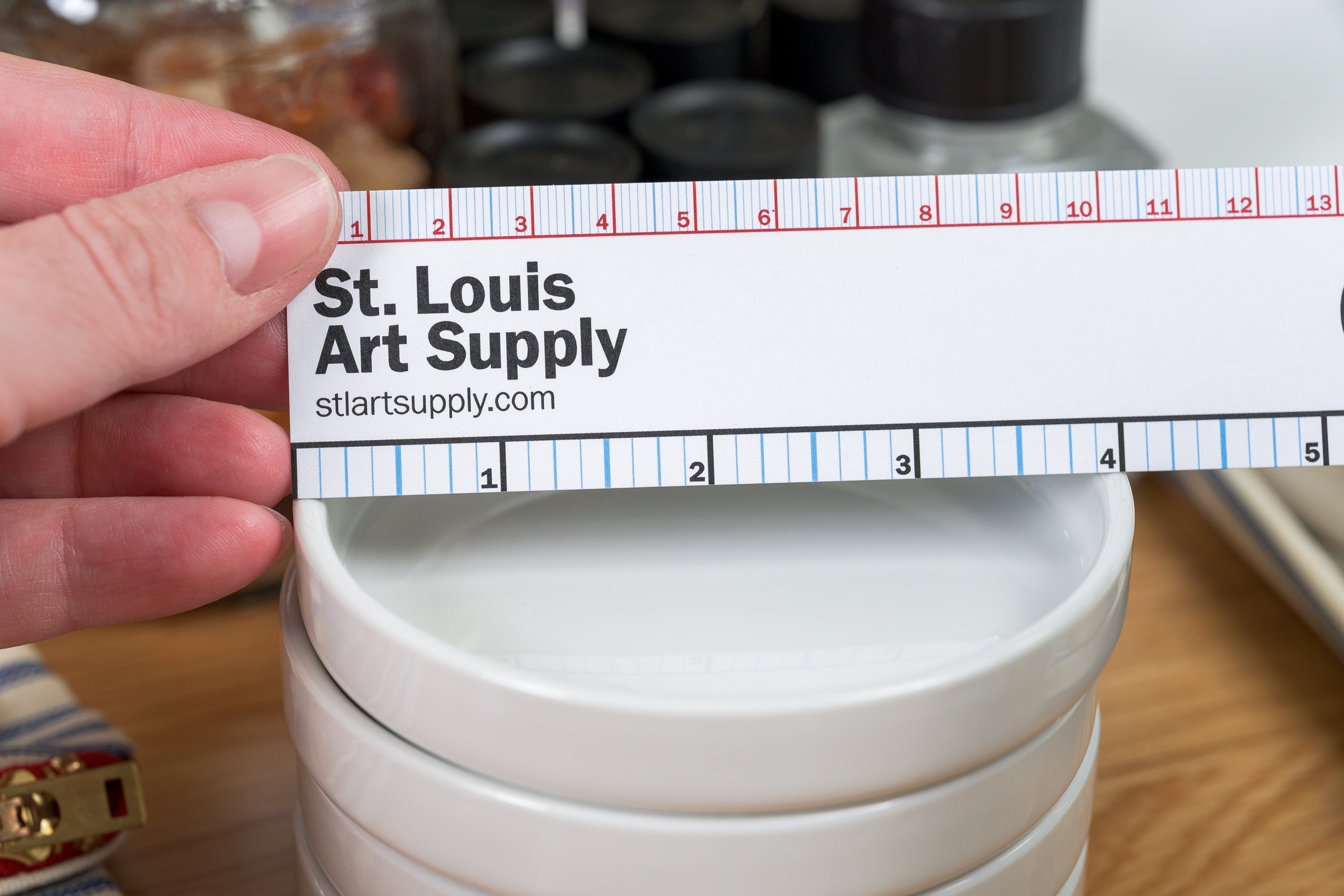 4" Porcelain Palettes, Stacking Set of 4