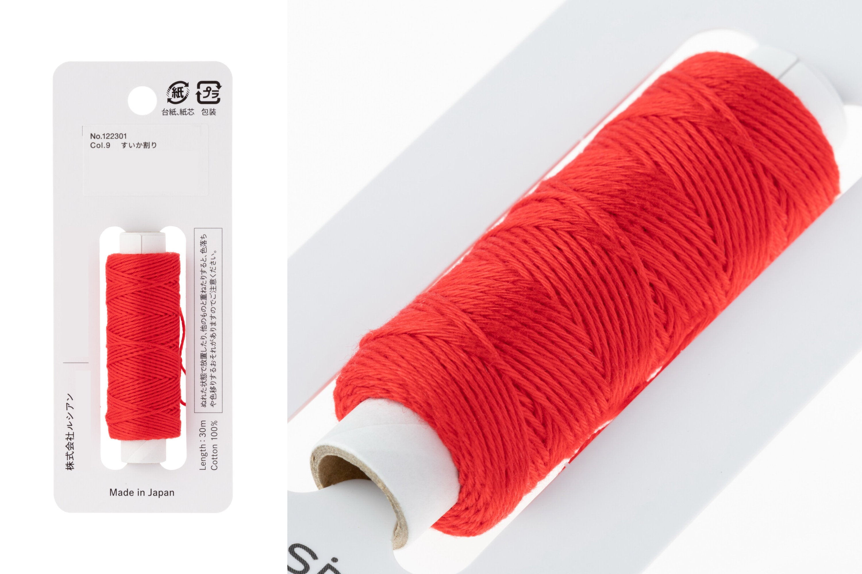 Hidamari Sashiko Thread, #009 Watermelon