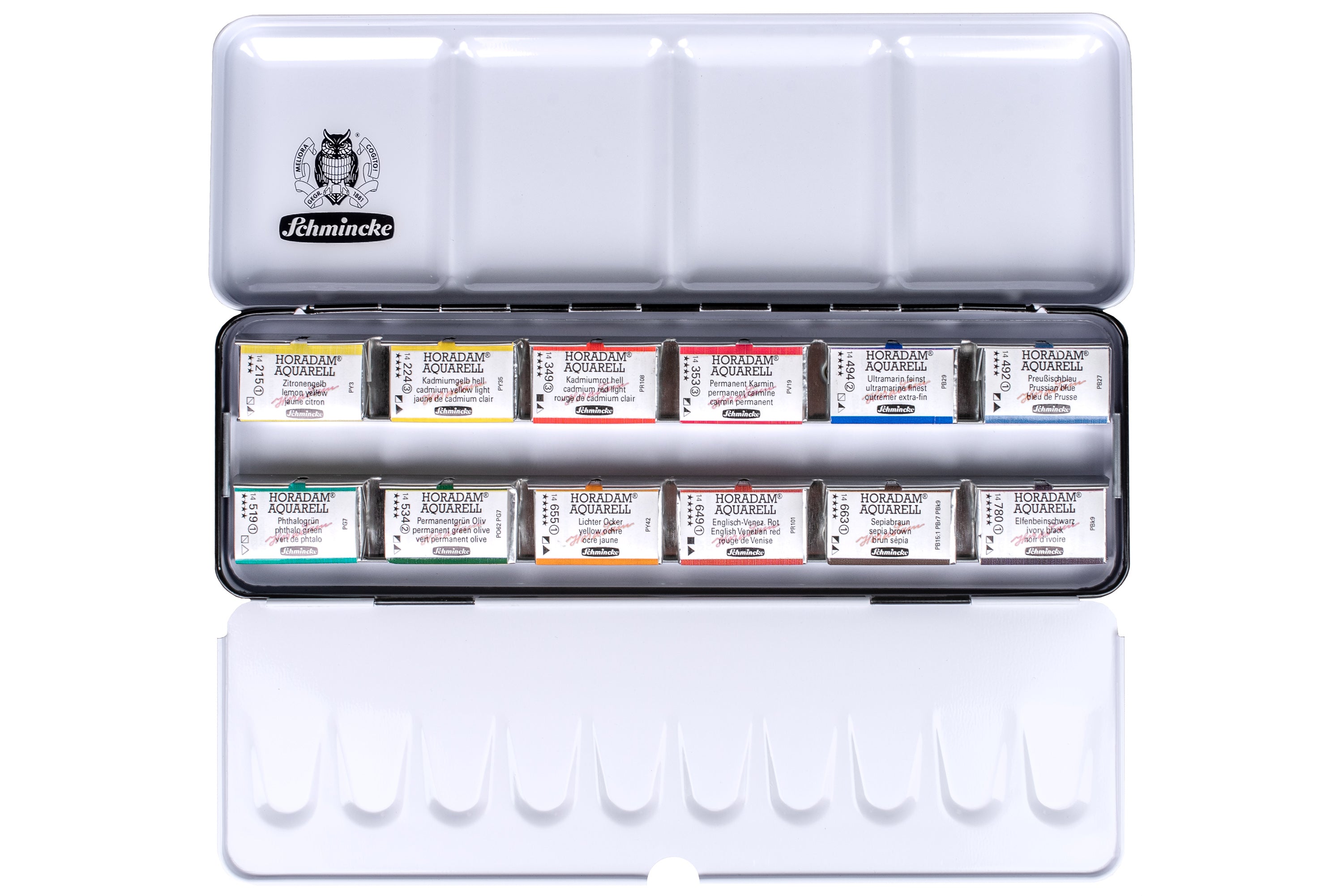 Horadam Watercolors, Set of 12 Full Pans