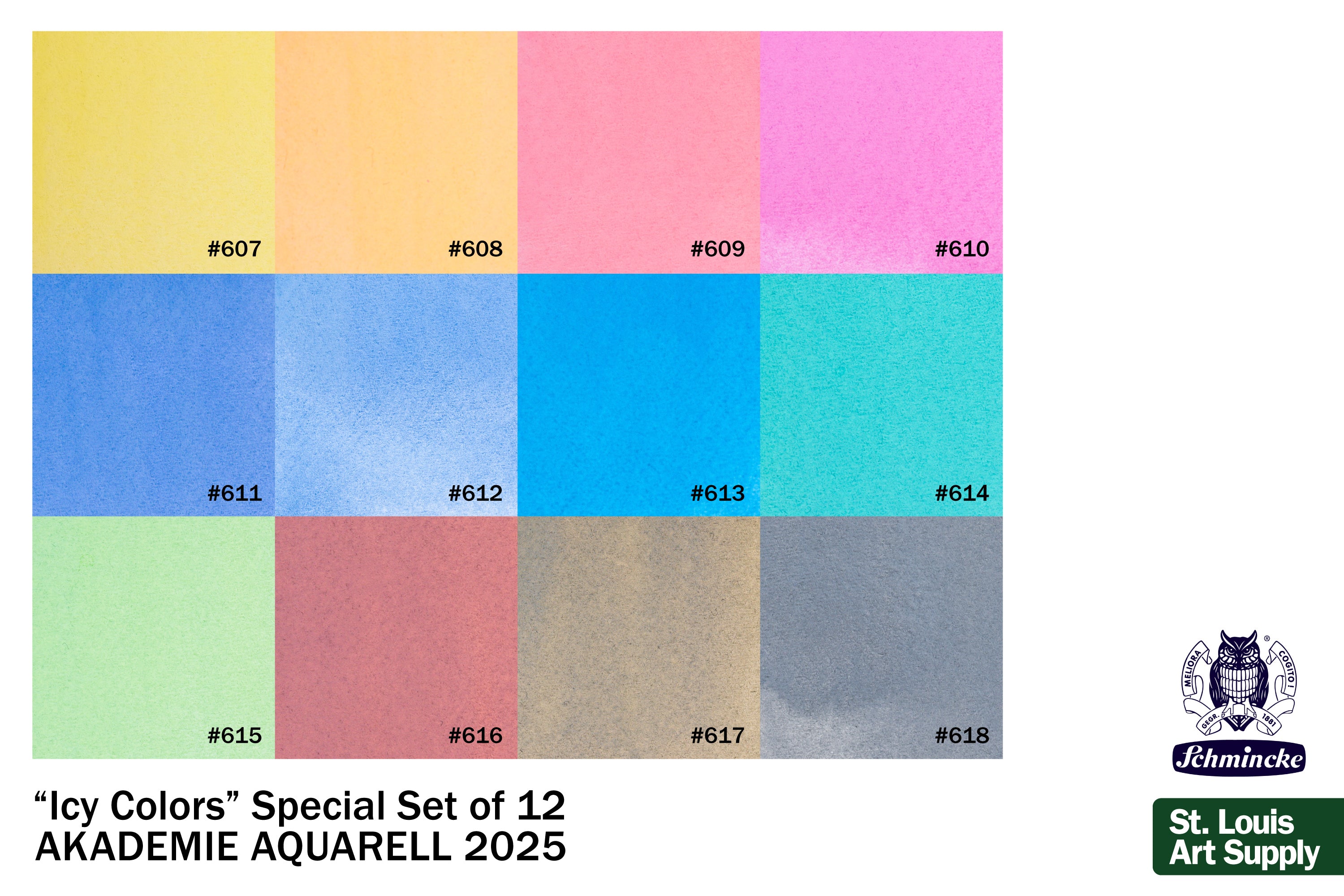 Akademie Aquarell, Icy Colors Set of 12