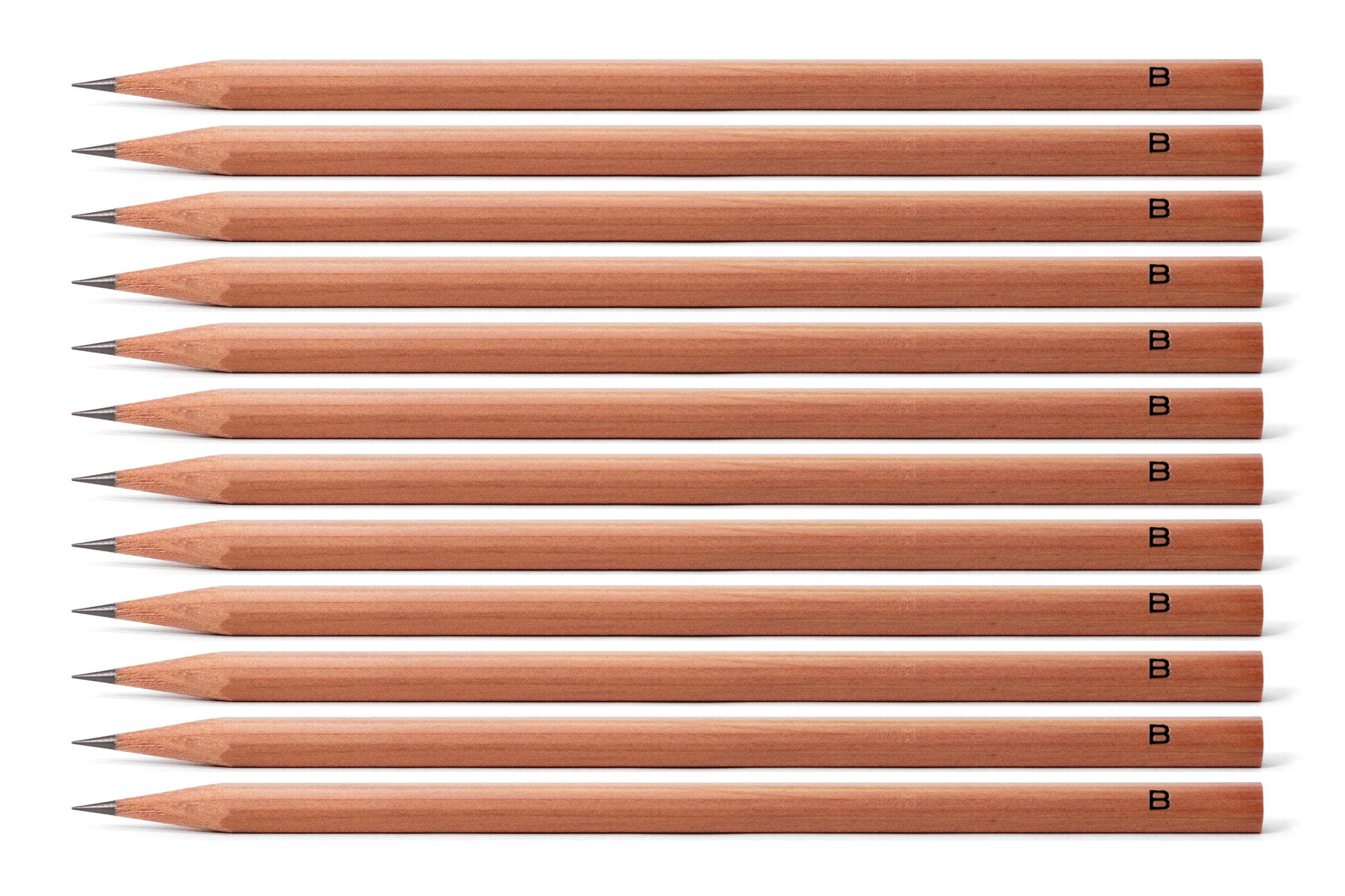 Kitaboshi Cedar Pencils, B, Set of 12