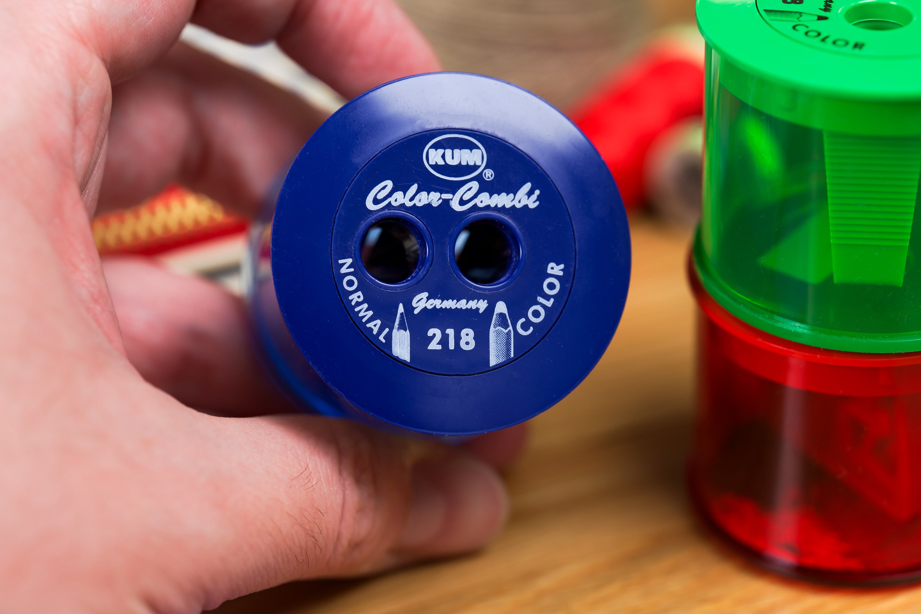 KUM Color-Combi Pencil Sharpener, Random Color