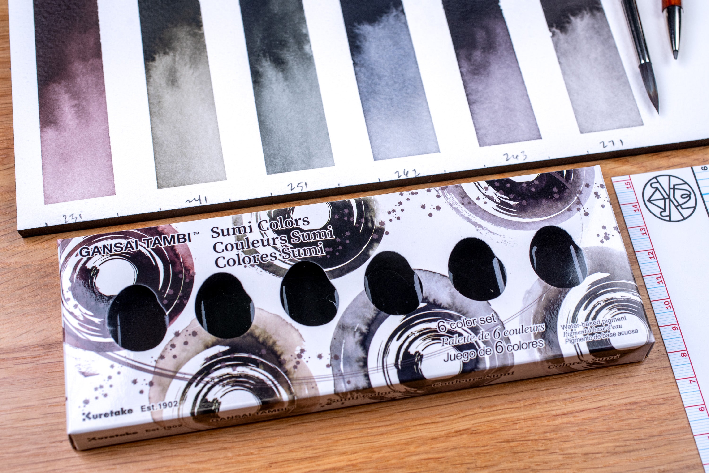 Gansai Tambi Sumi Colors, Set of 6