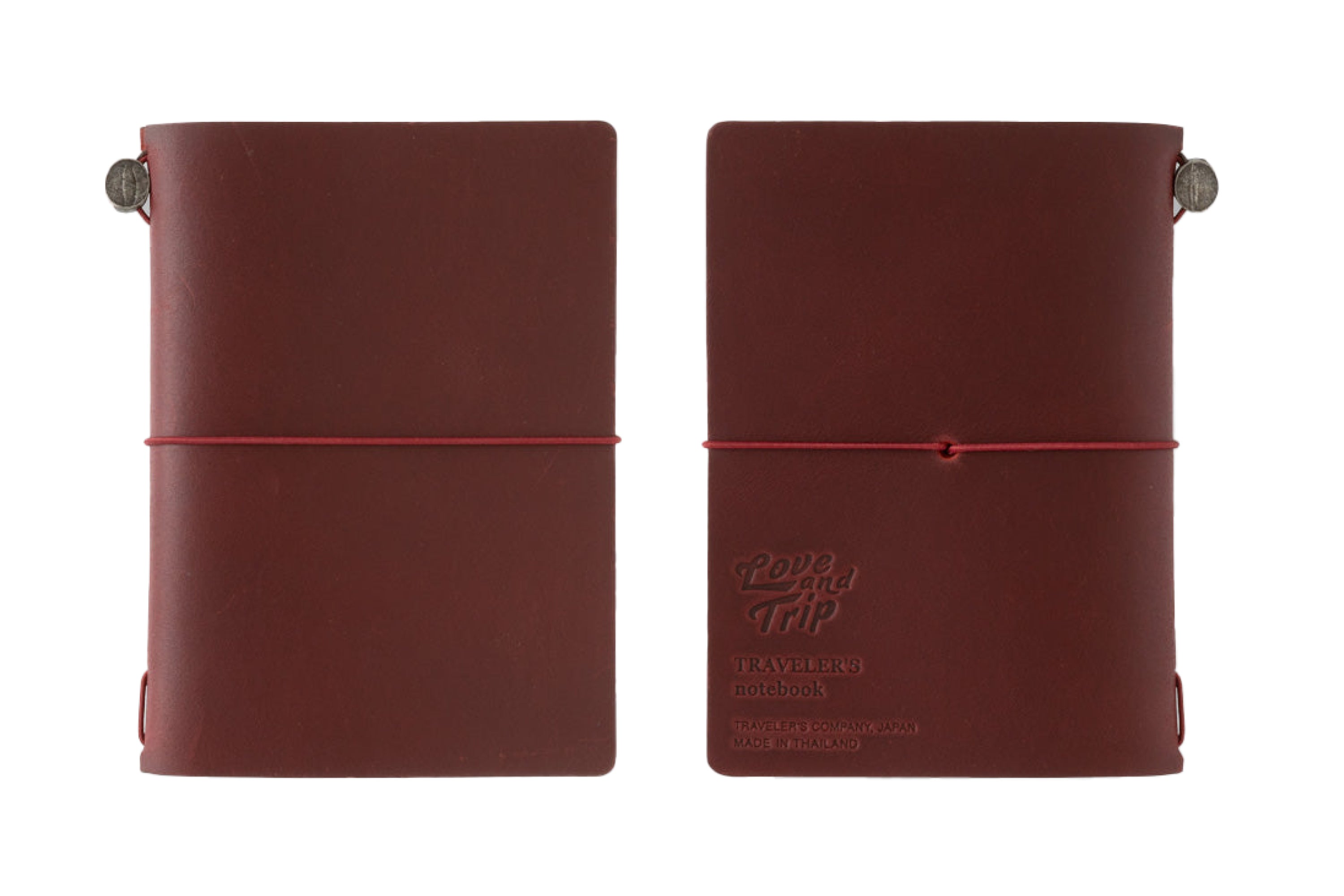 Traveler's Notebook Starter Set, Passport Size, Limited Edition Red Leather