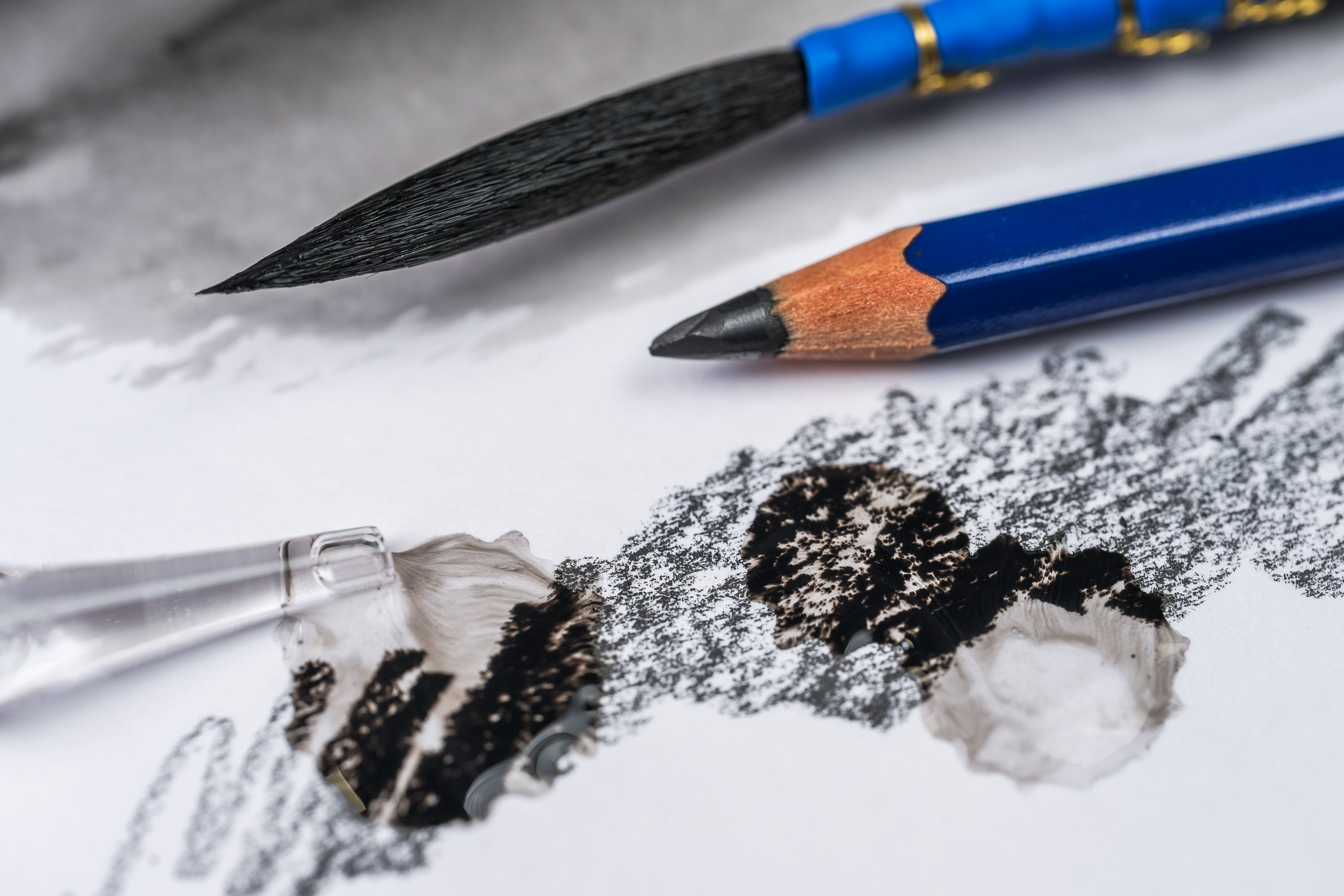 Mars Lumograph Aquarell Pencils, Set of 3 + Brush