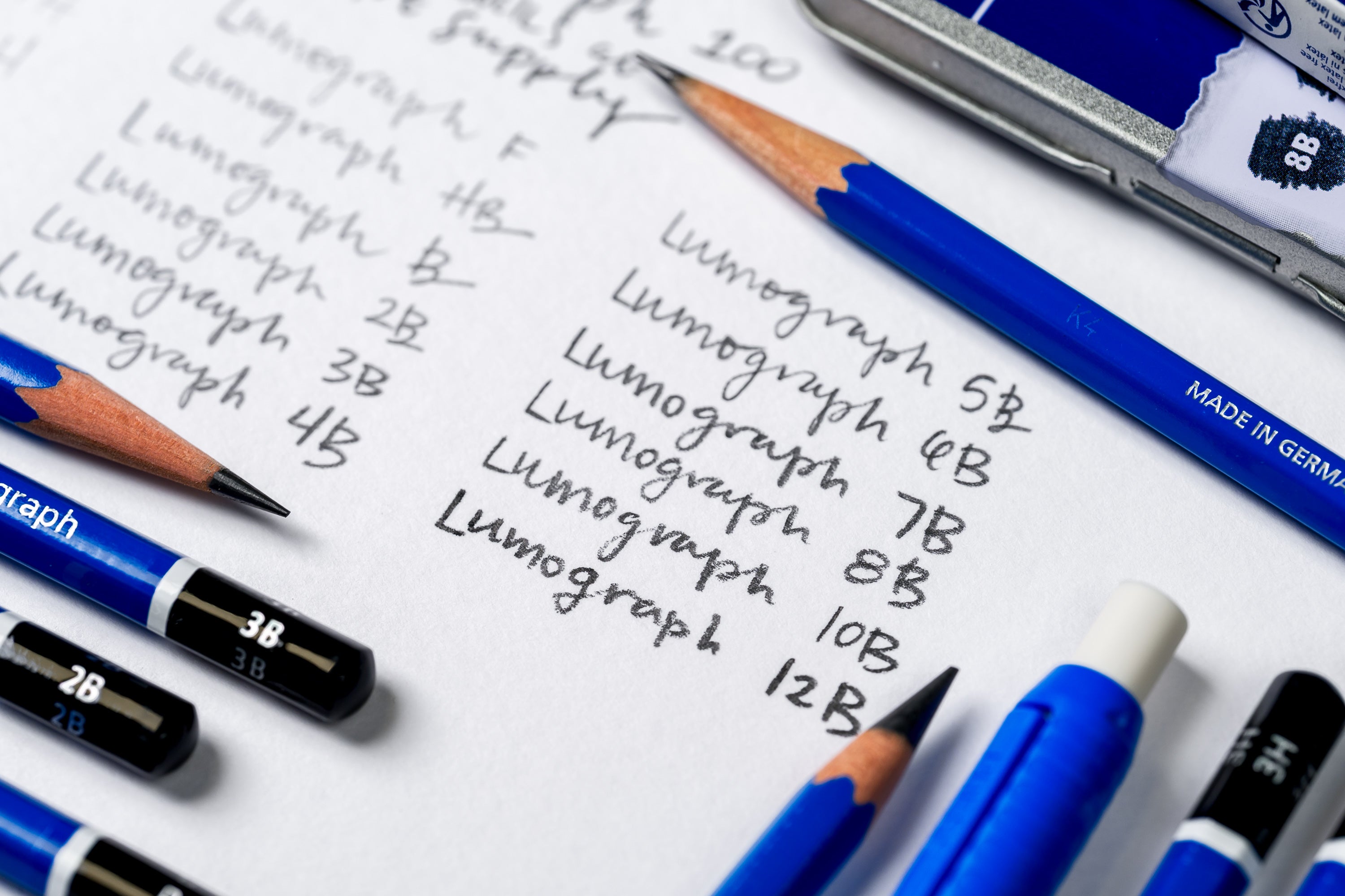 Mars Lumograph Drawing Pencils, Set of 6