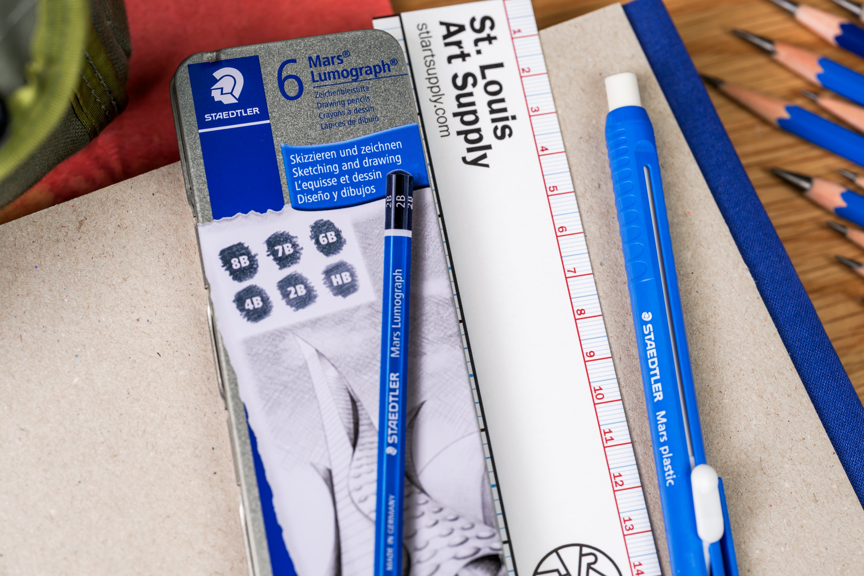 Mars Lumograph Drawing Pencils, Set of 6