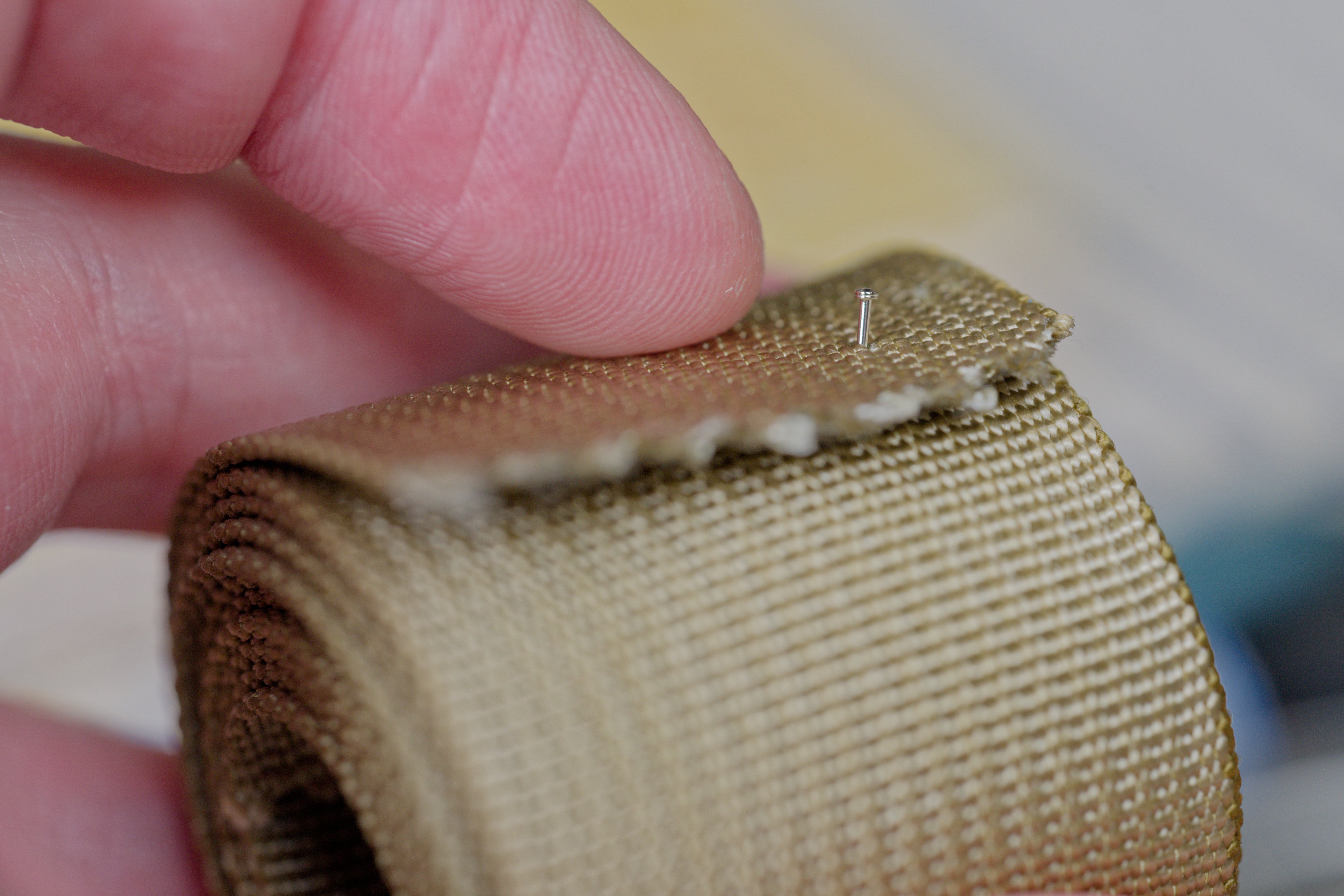 1.5" Nylon Webbing By The Yard, Tan