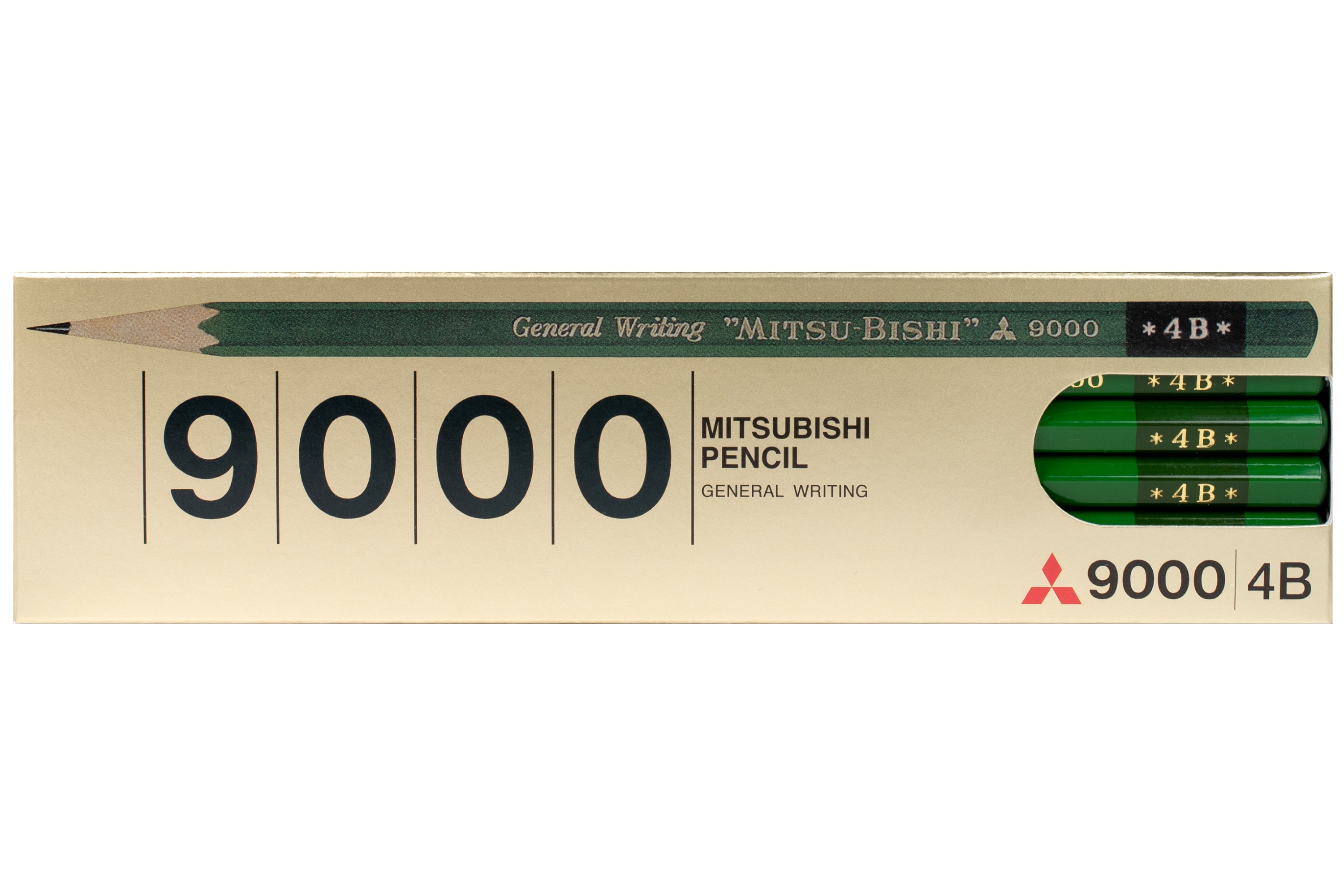 Mitsubishi 9000 Pencil, 4B, Set of 12