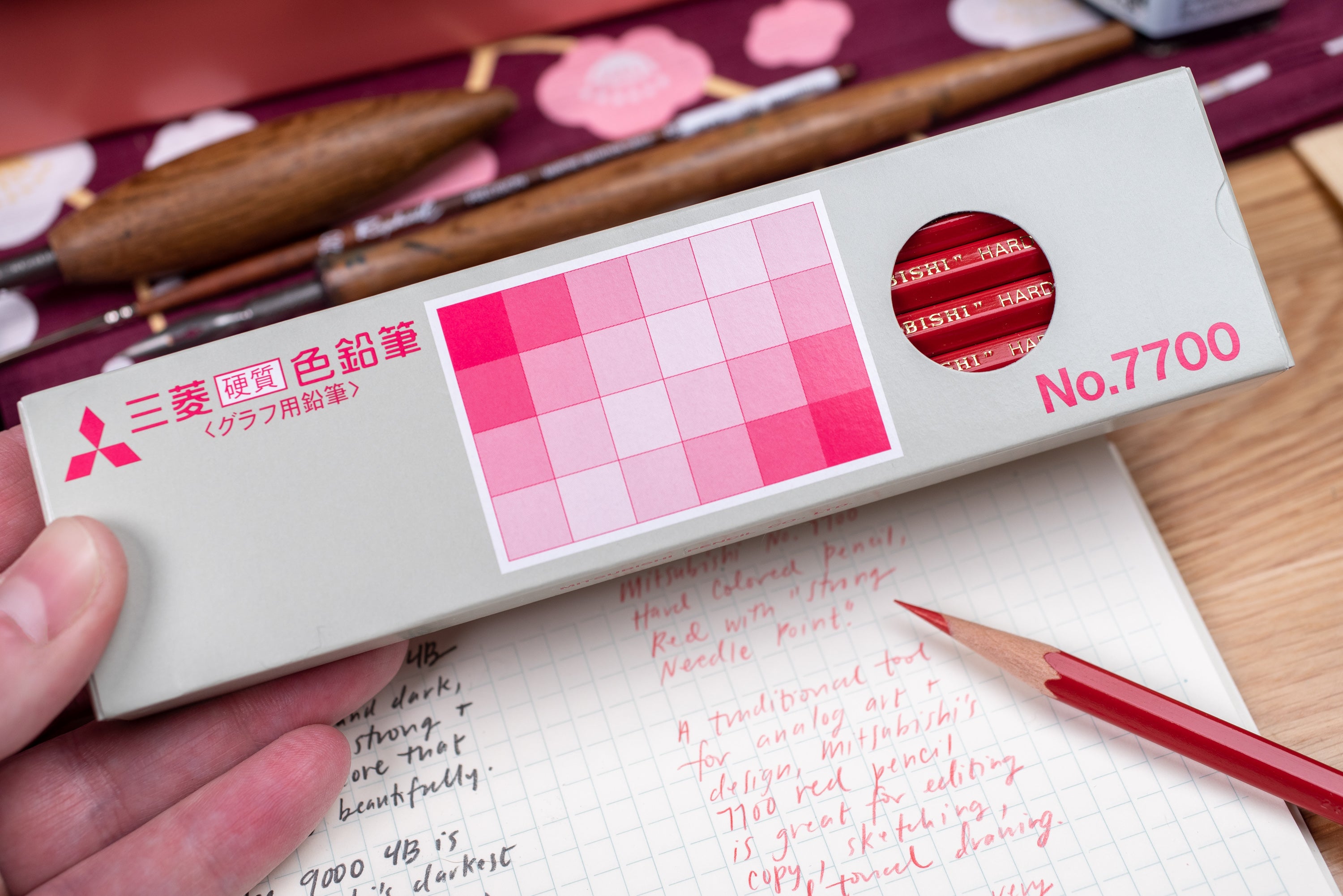 Mitsubishi 7700 Red Pencil, Set of 12