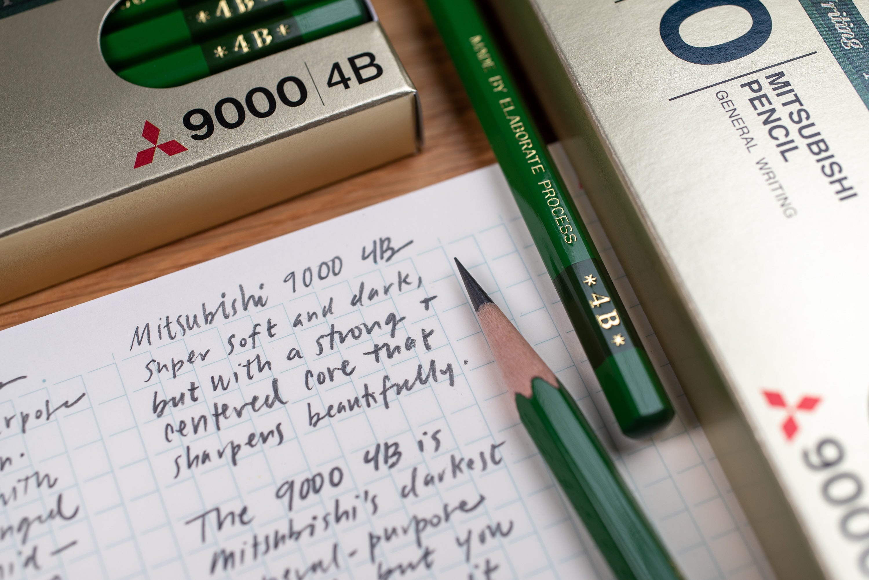 Mitsubishi 9000 Pencil, 4B, Set of 12