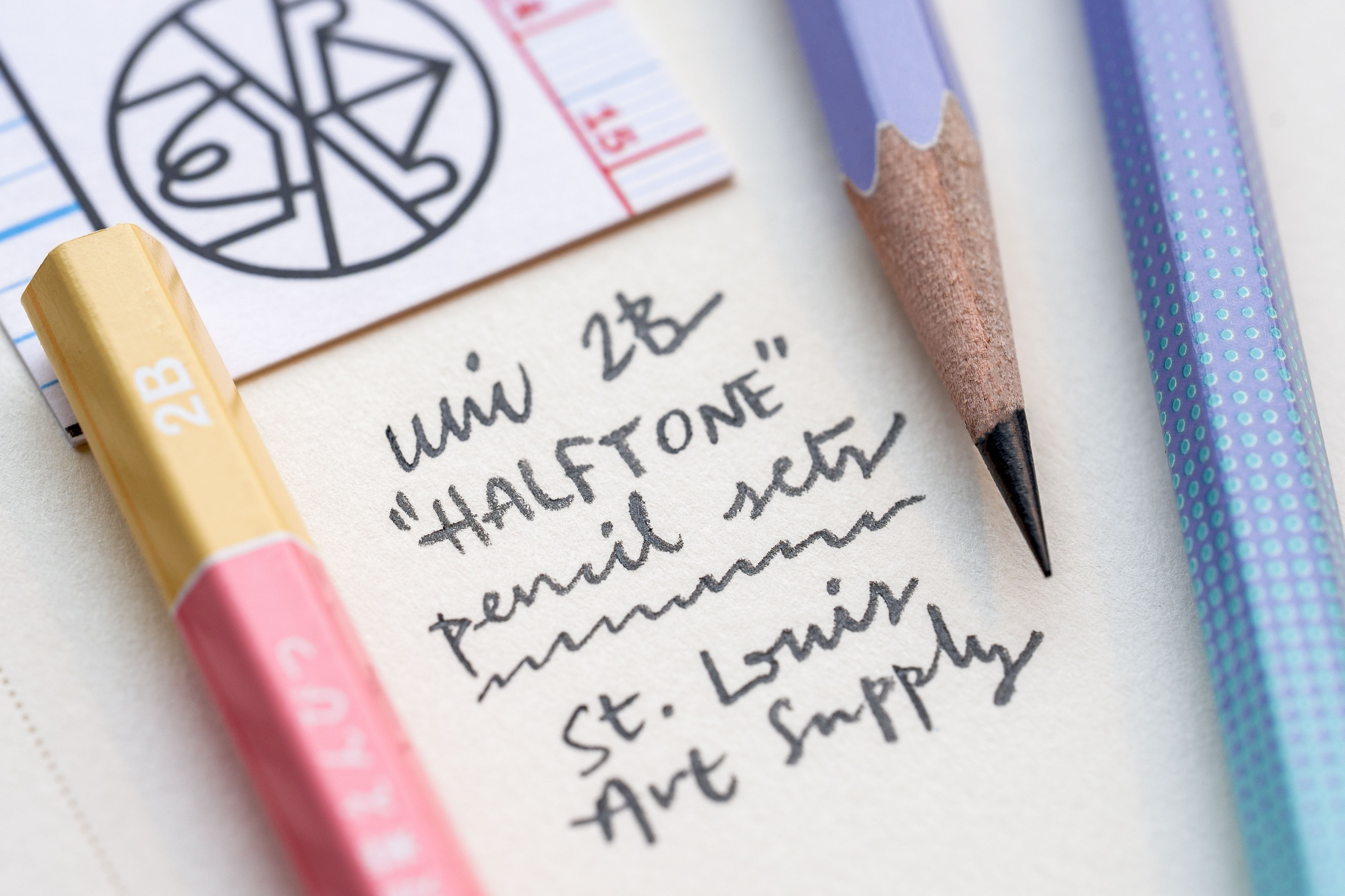 Uni Halftone Pencils, 2B, Box of 12 (Pastel Colors)