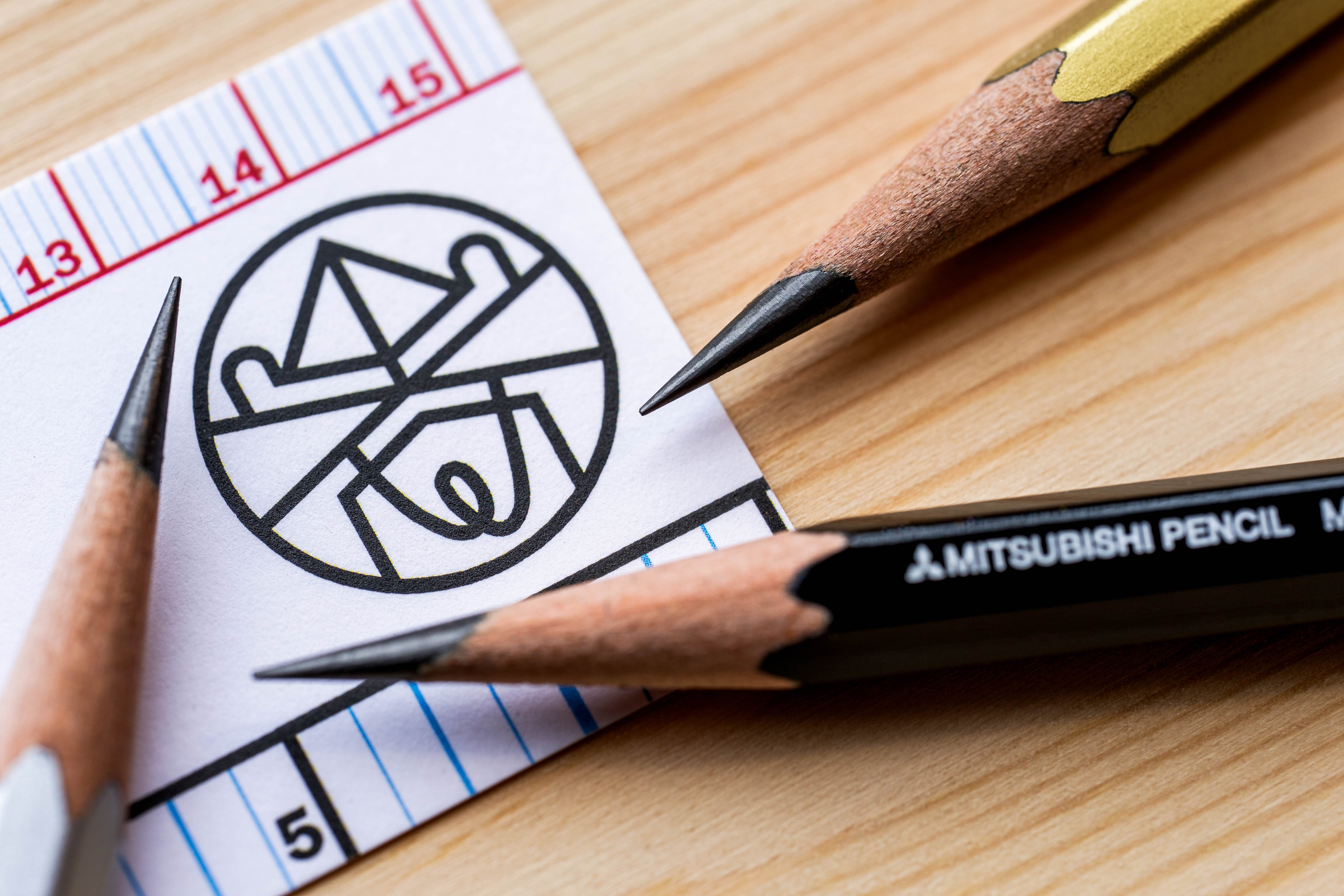 Uni Palette Pencils, 6B, Box of 12 (Gold/Silver/Black)