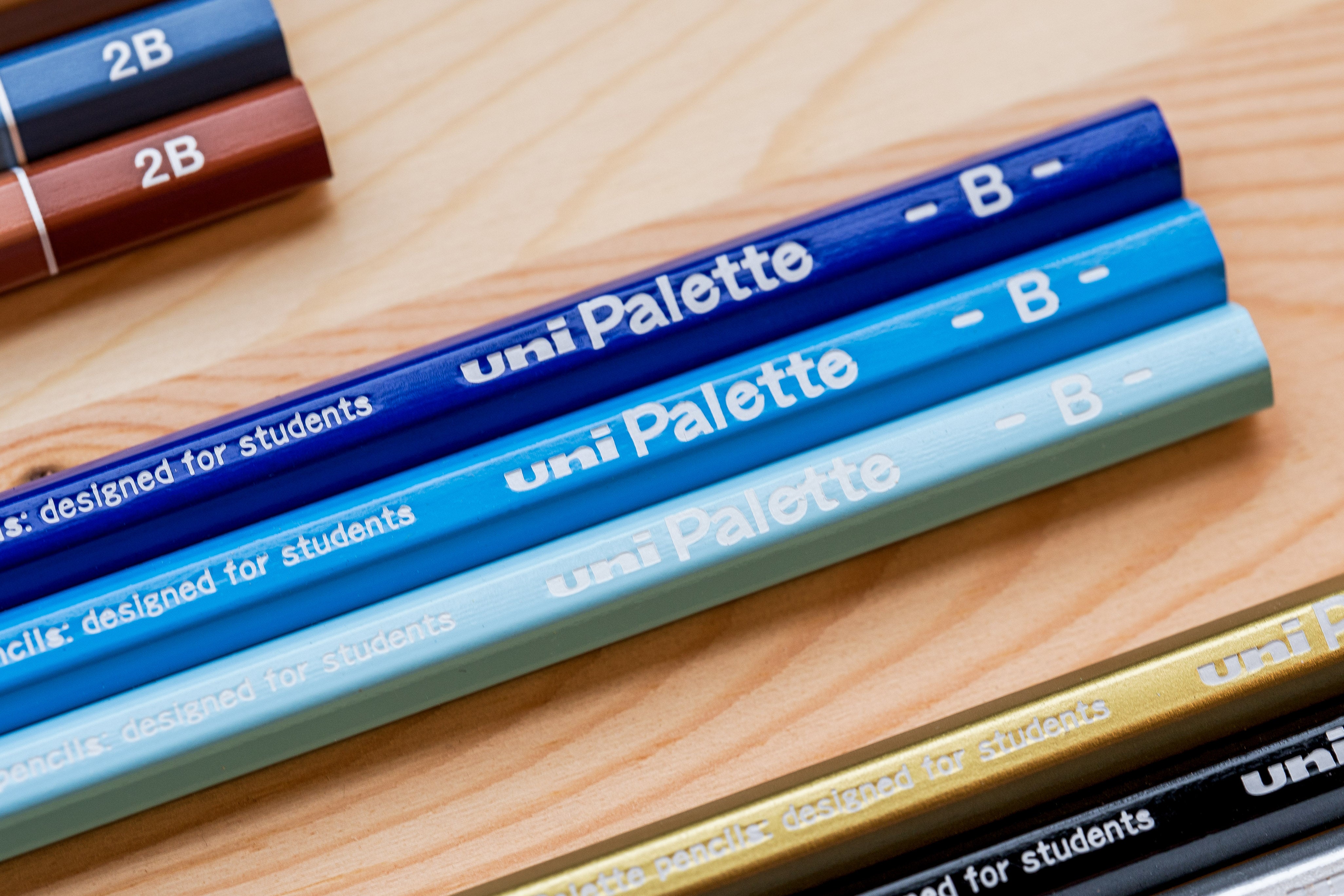 Uni Palette Pencils, B, Box of 12 (Blue Tones)
