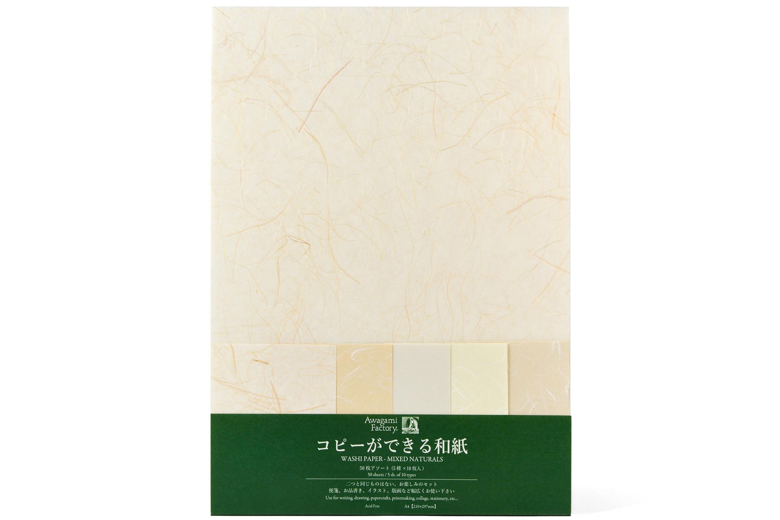 Mixed Washi Paper Naturals, A4, 50 Sheets