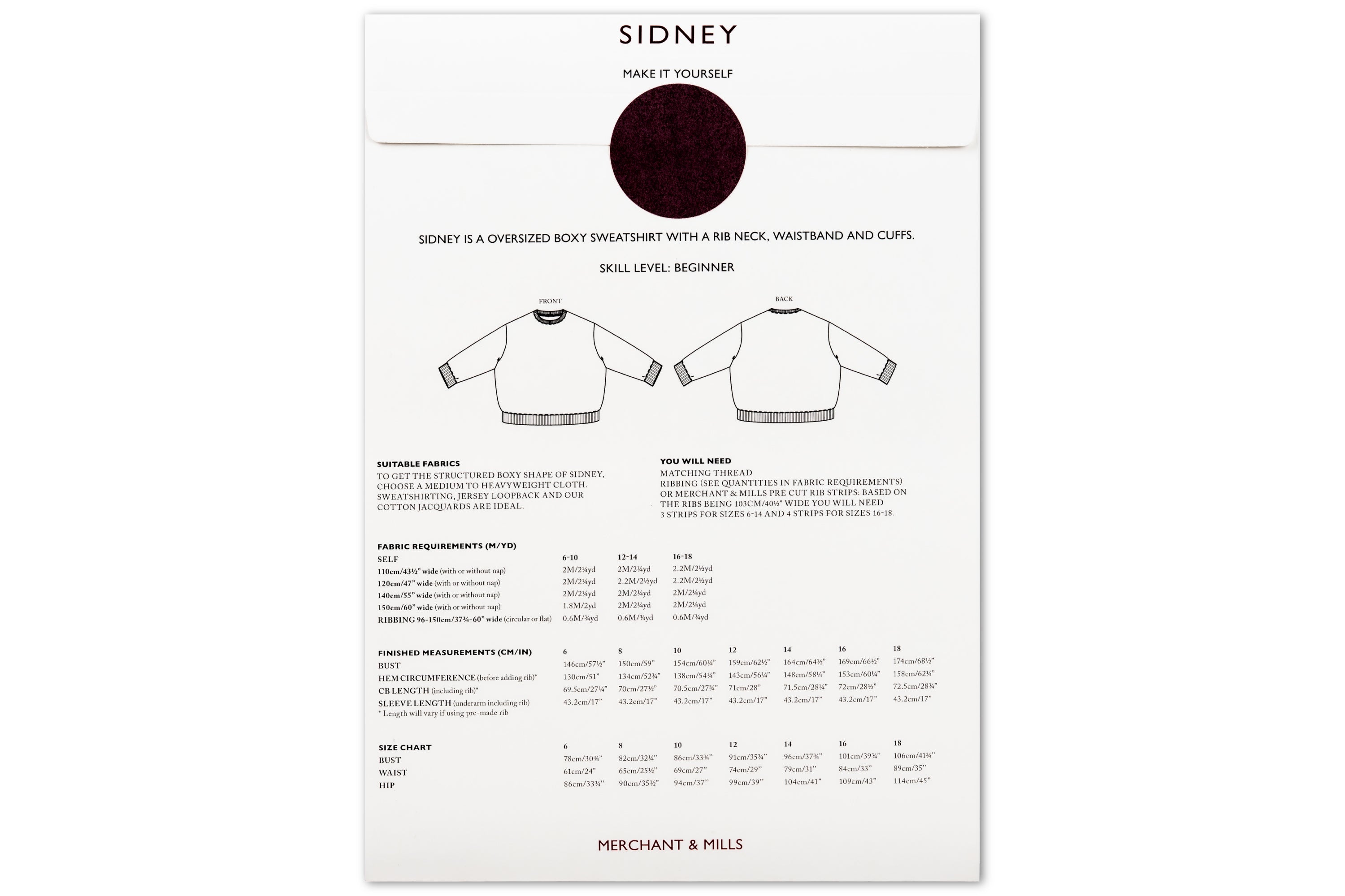 The Sidney Sweatshirt Sewing Pattern