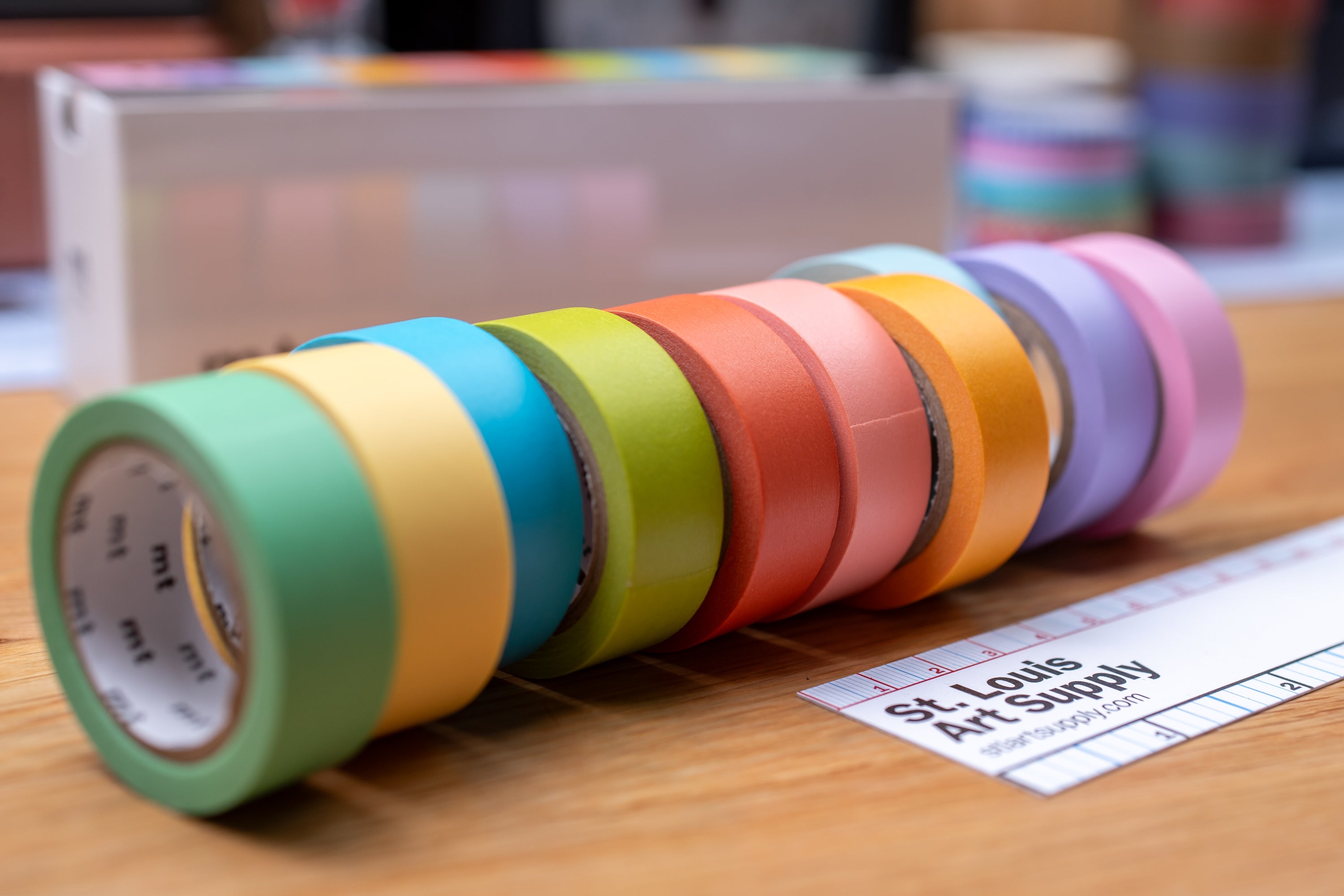 mt Washi Tape, 15 mm, Yellow Grid