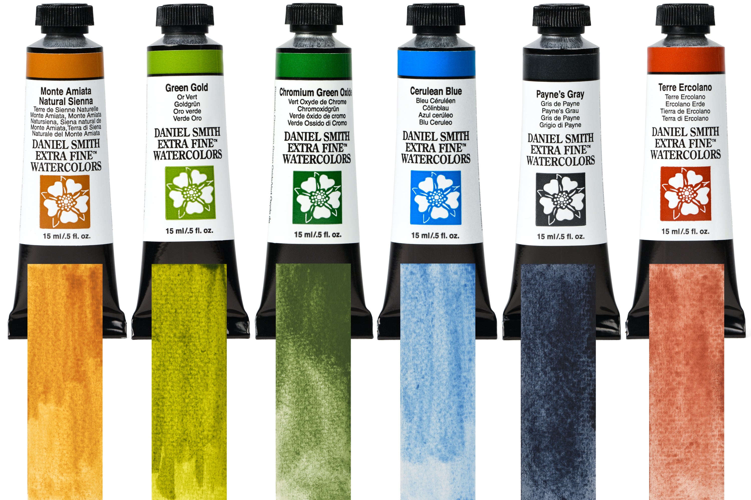 Daniel Smith Extra Fine Watercolor, Muted Colors Bundle, 15 mL