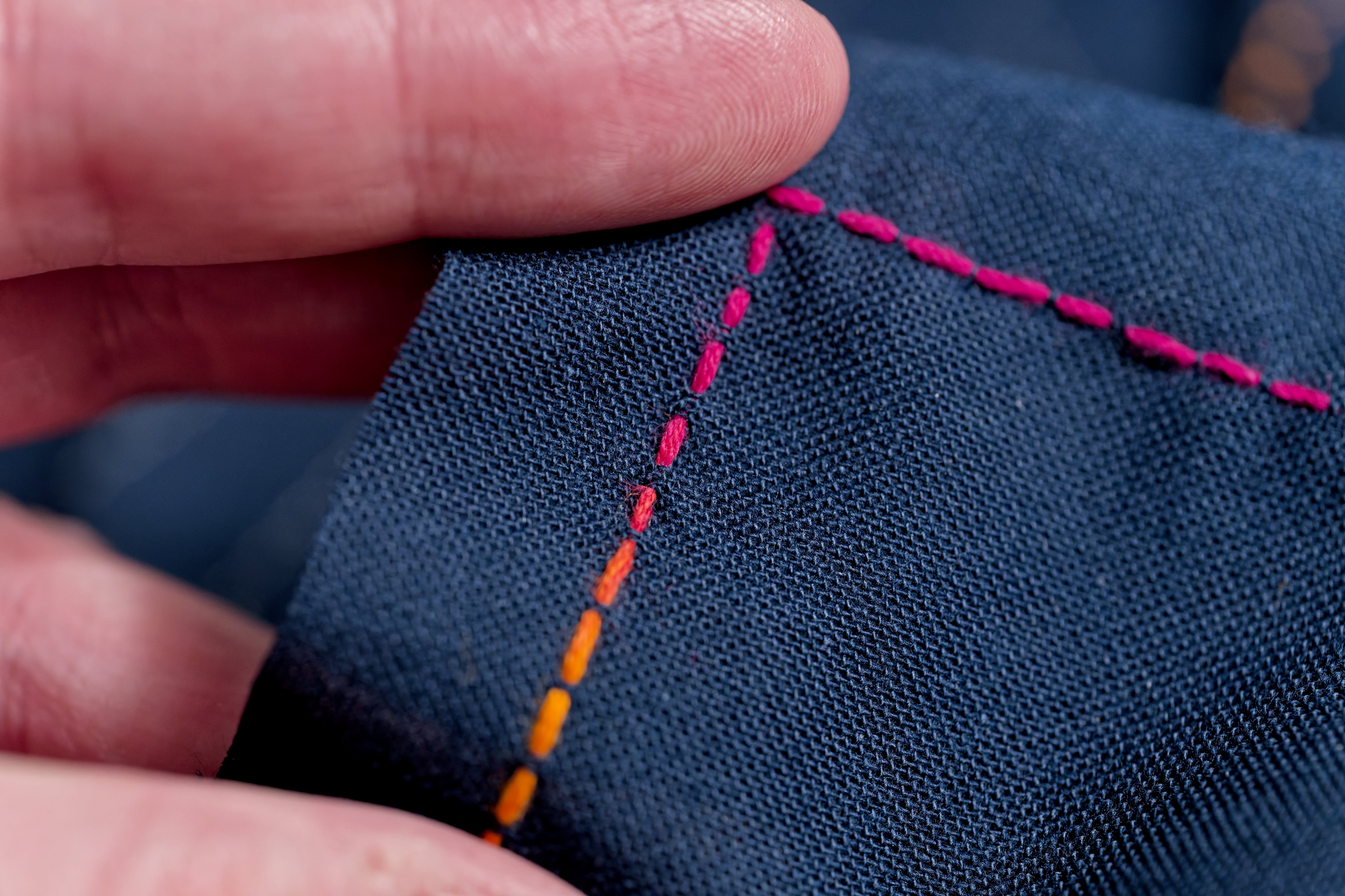 XL Hand-Dyed Sashiko Skein, #207 Bonfire