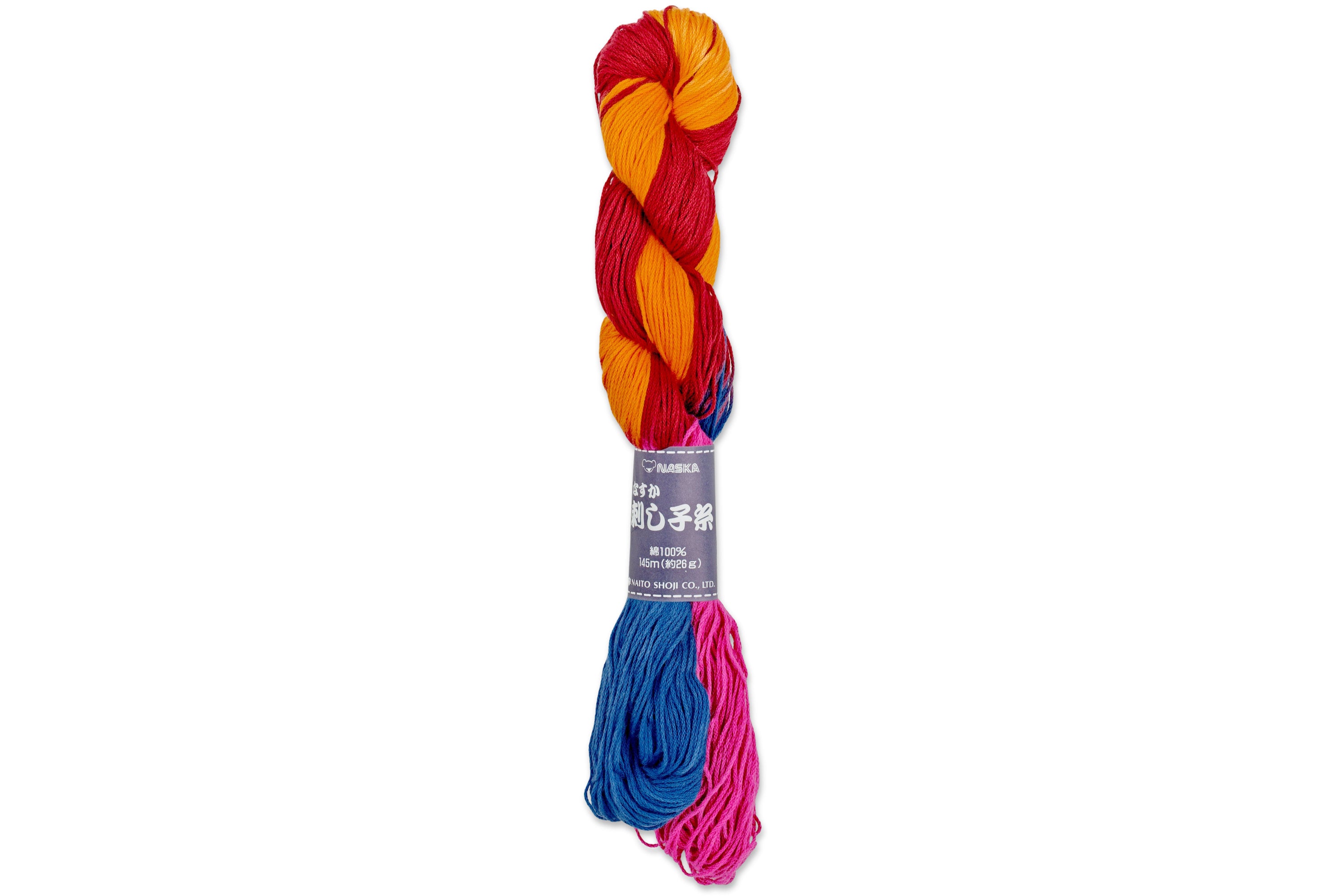 XL Hand-Dyed Sashiko Skein, #207 Bonfire